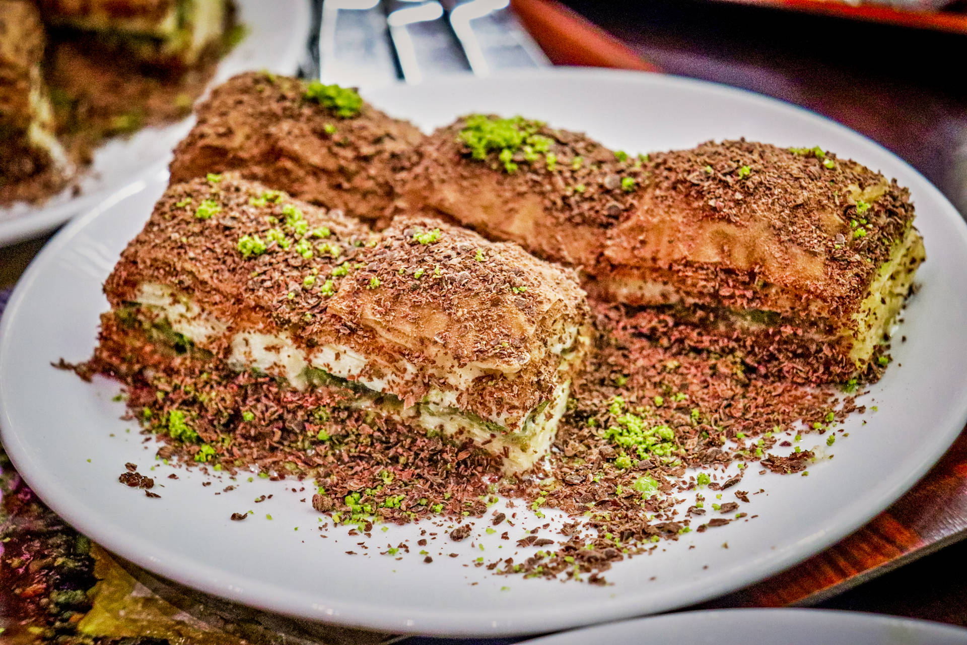 4k Food Turkish Baklava Background