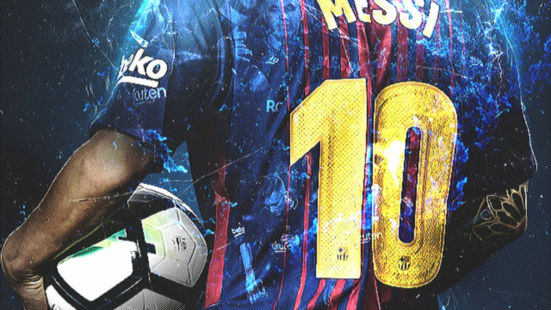 4k Football Lionel Messi Number Background
