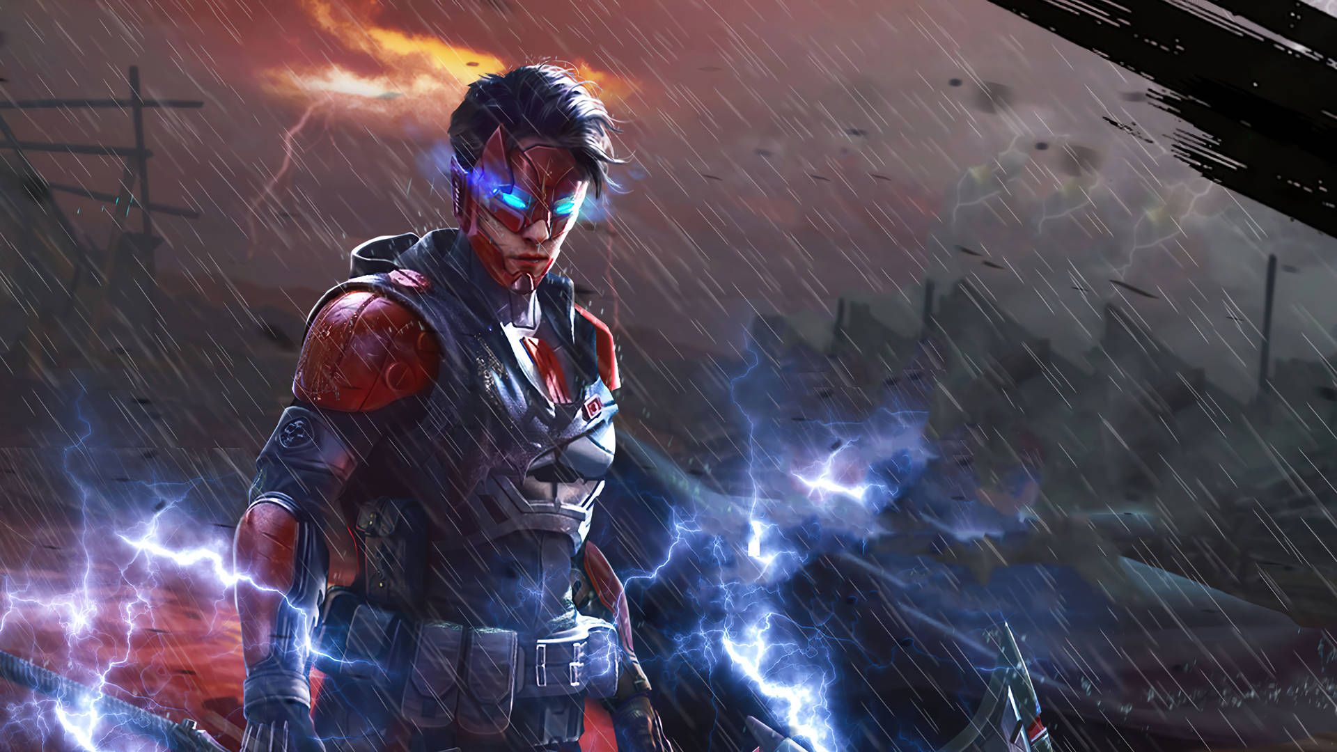 4k Free Fire Garena Character Nightwing Background