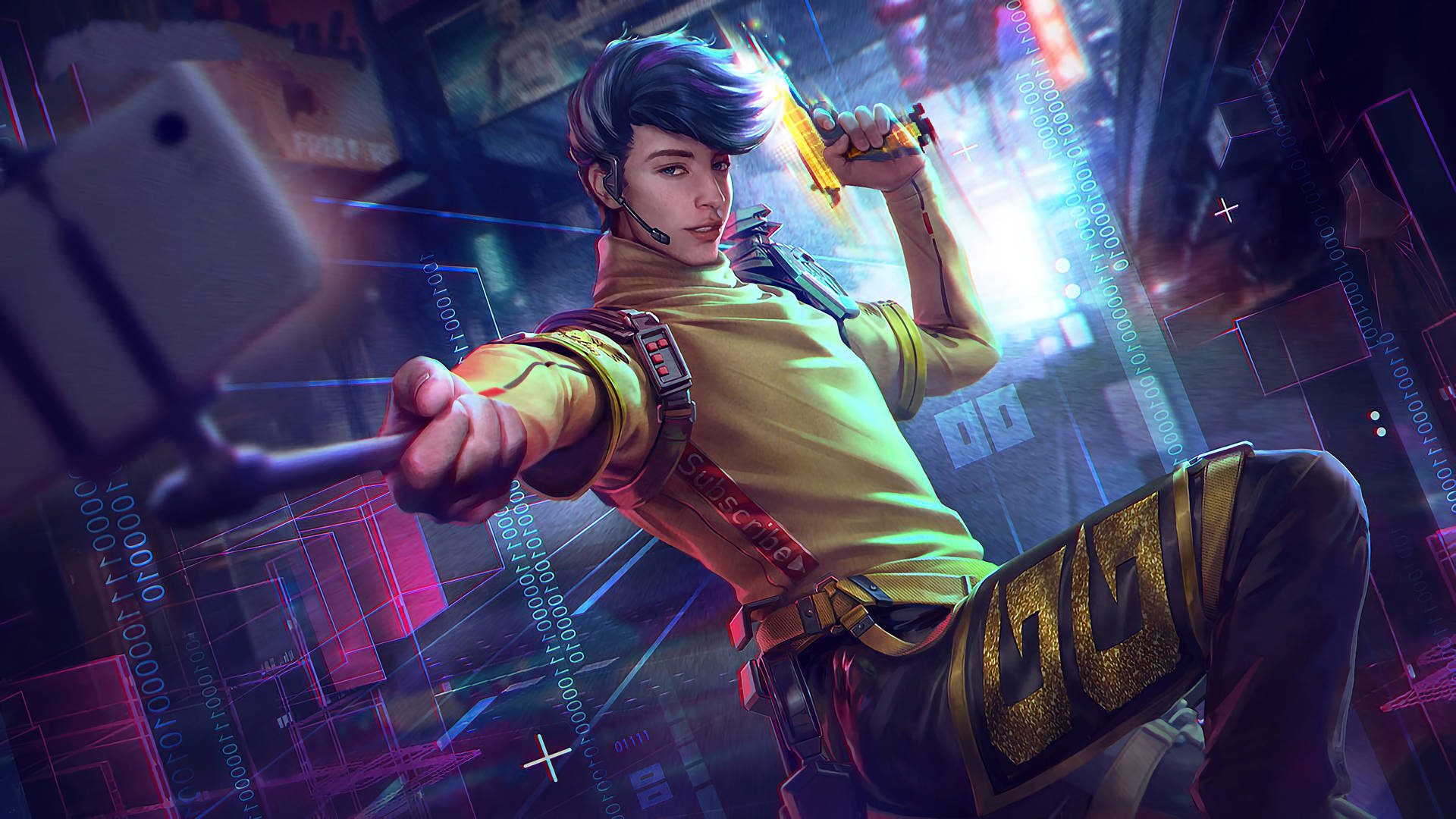 4k Free Fire Garena Character Wolfrahh Background