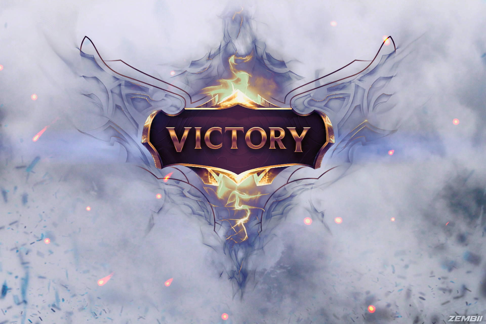 4k Gaming Phone League Of Legends Victory Screen Background