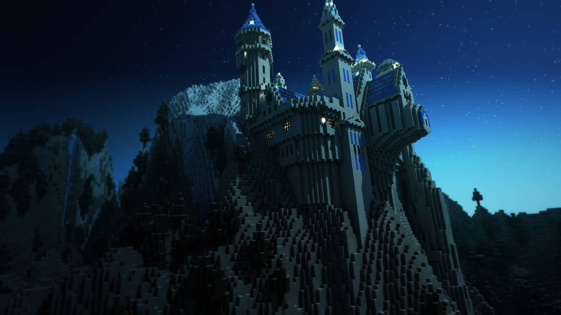 4k Gaming Phone Minecraft Castle Background