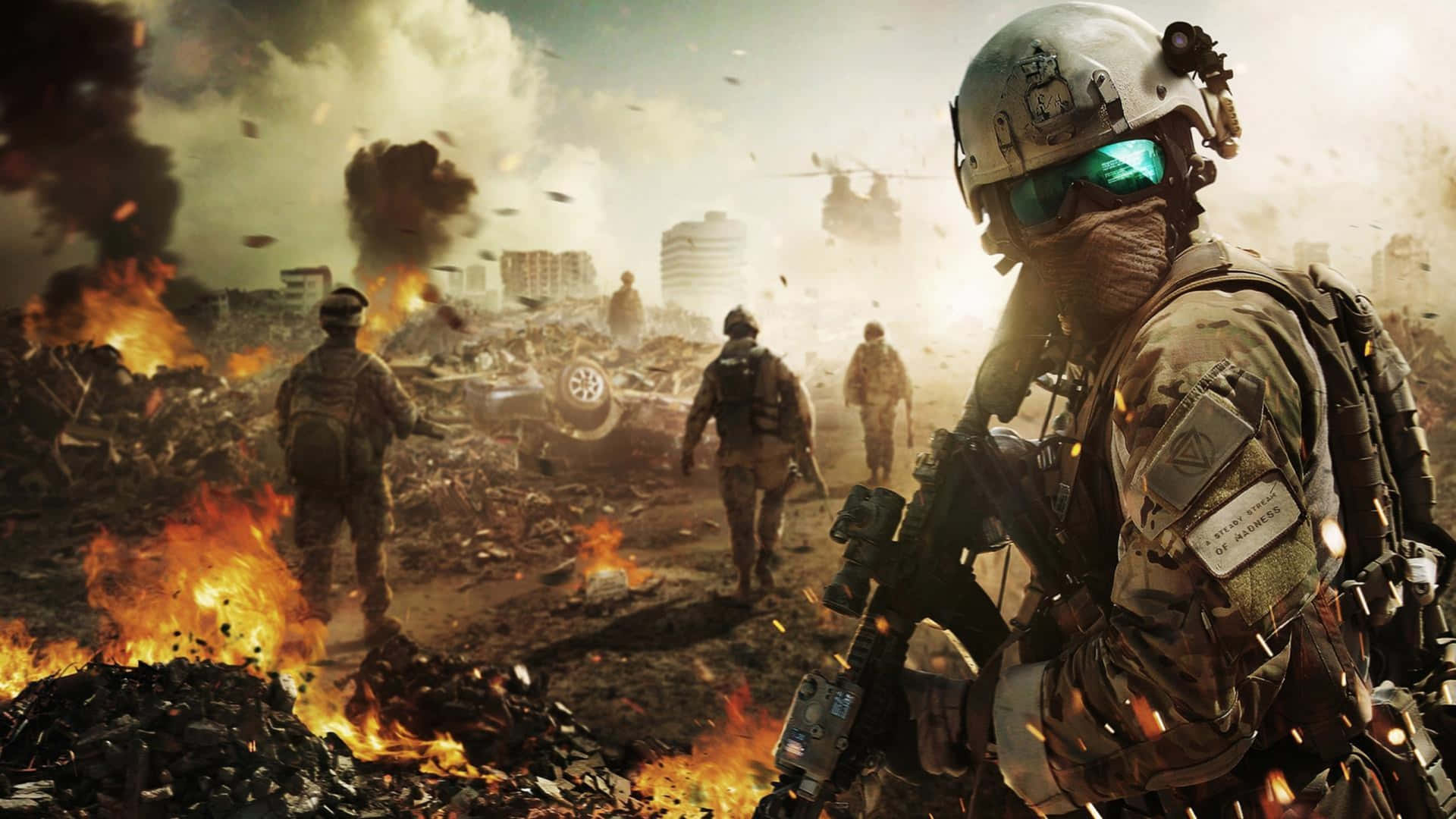 4k Ghost Recon Future Soldier Burning City Pictures Background
