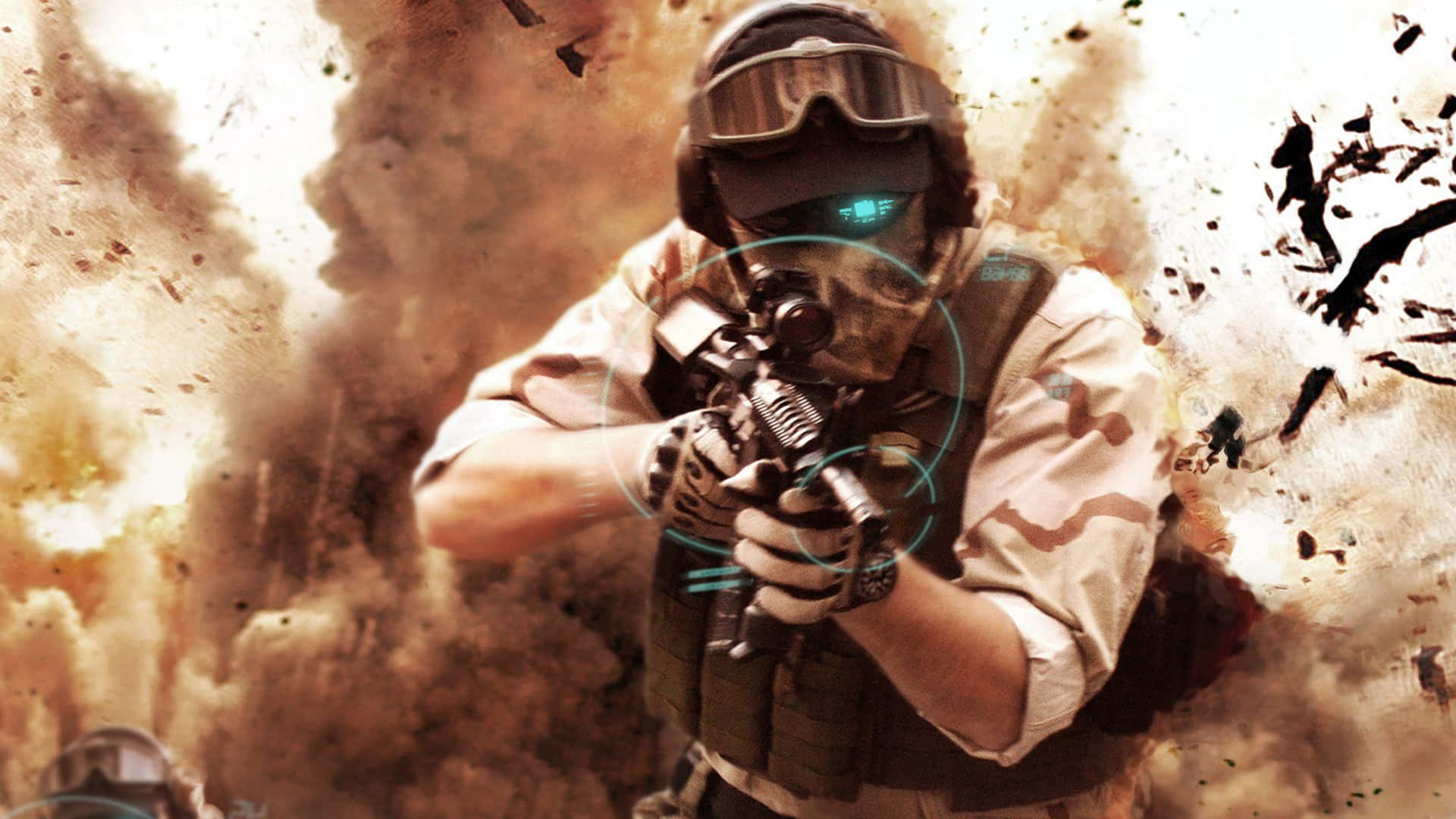 4k Ghost Recon Gun Aim Fire Explosion Pictures Background