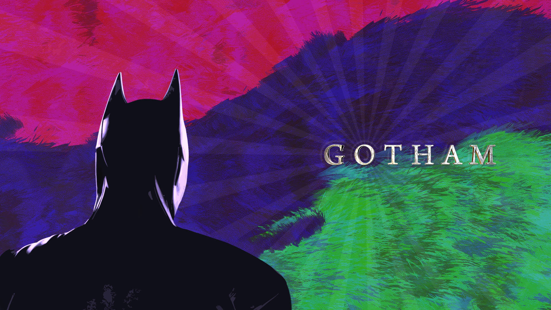 4k Gotham Colorful Batman Desktop Background