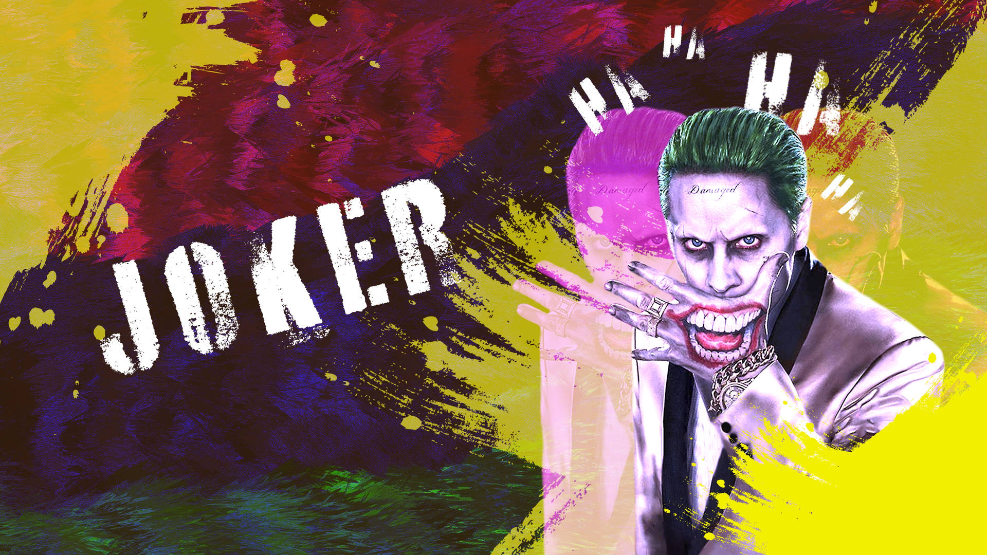 4k Gotham Joker With Yellow Backdrop Desktop Background