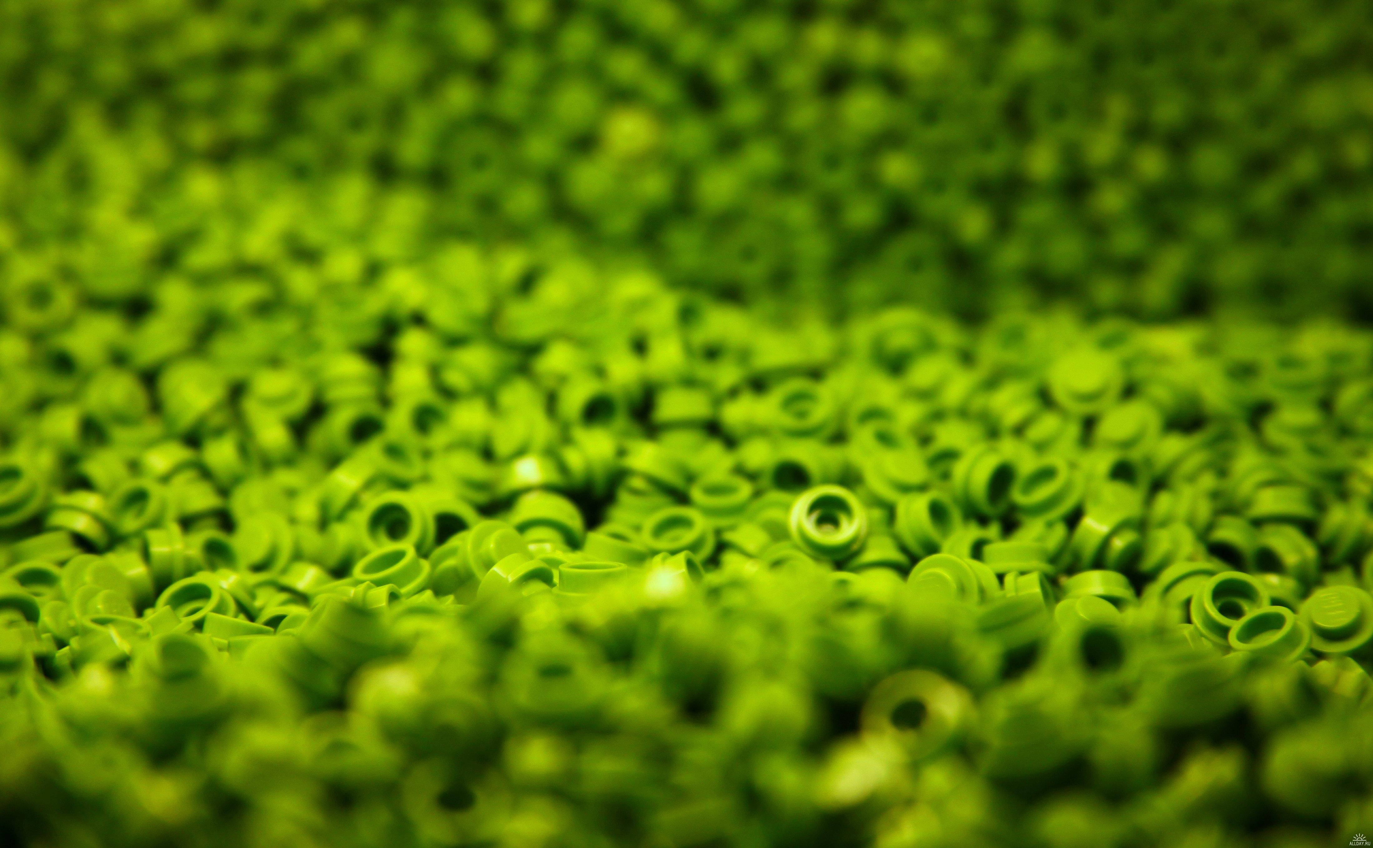 4k Green Lego Toy Pieces Background
