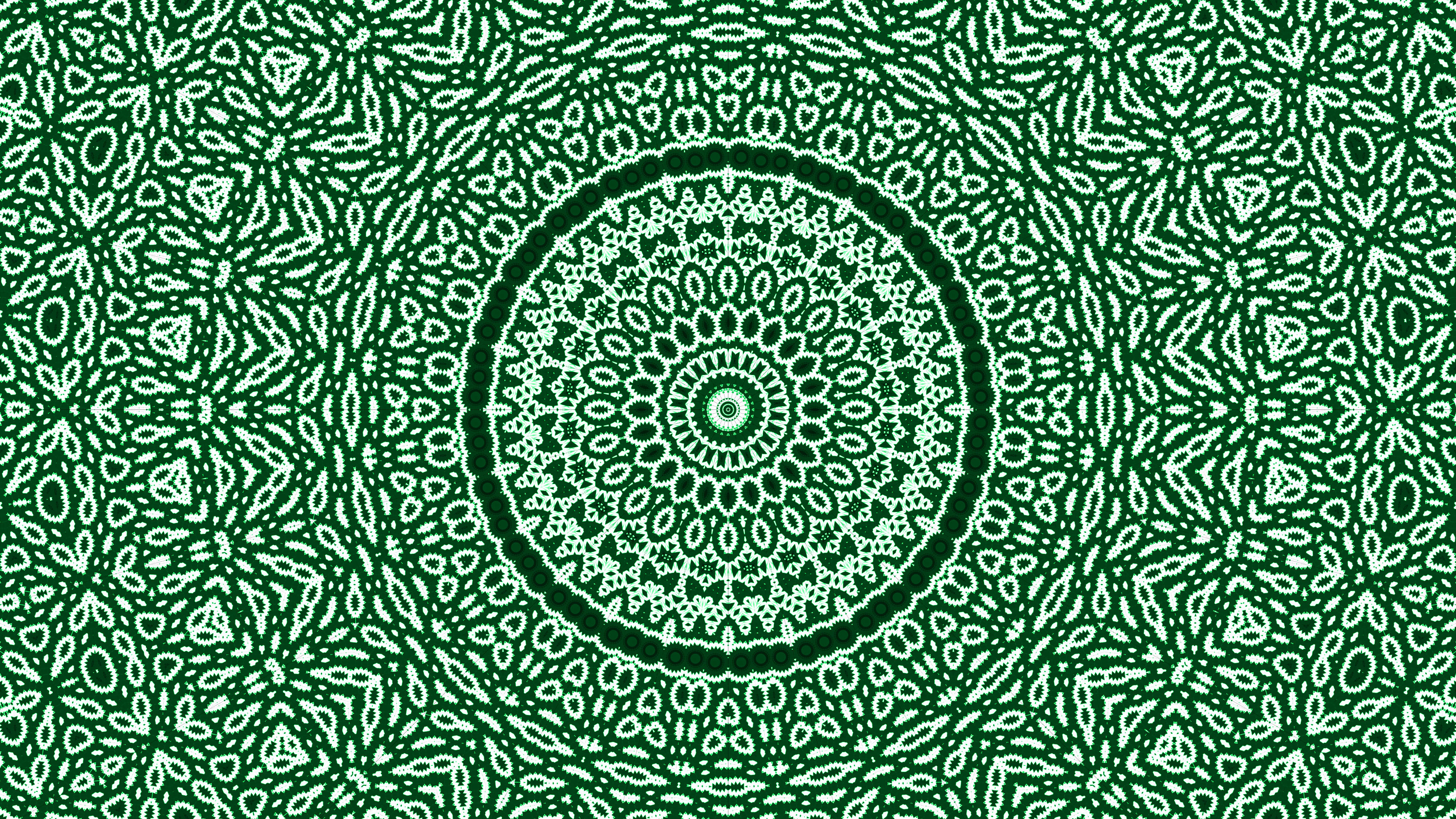 4k Green Mandala Vector Art Background