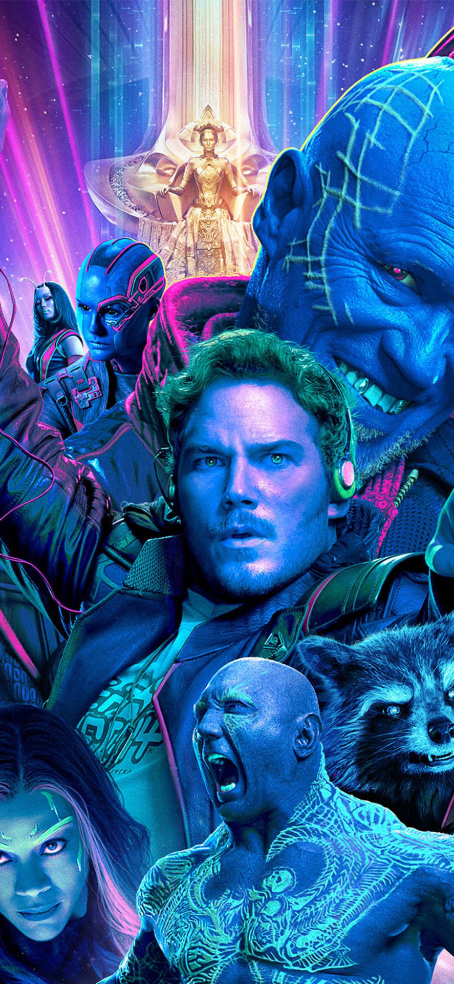 4k Guardians Of The Galaxy All Characters In One Photo Background