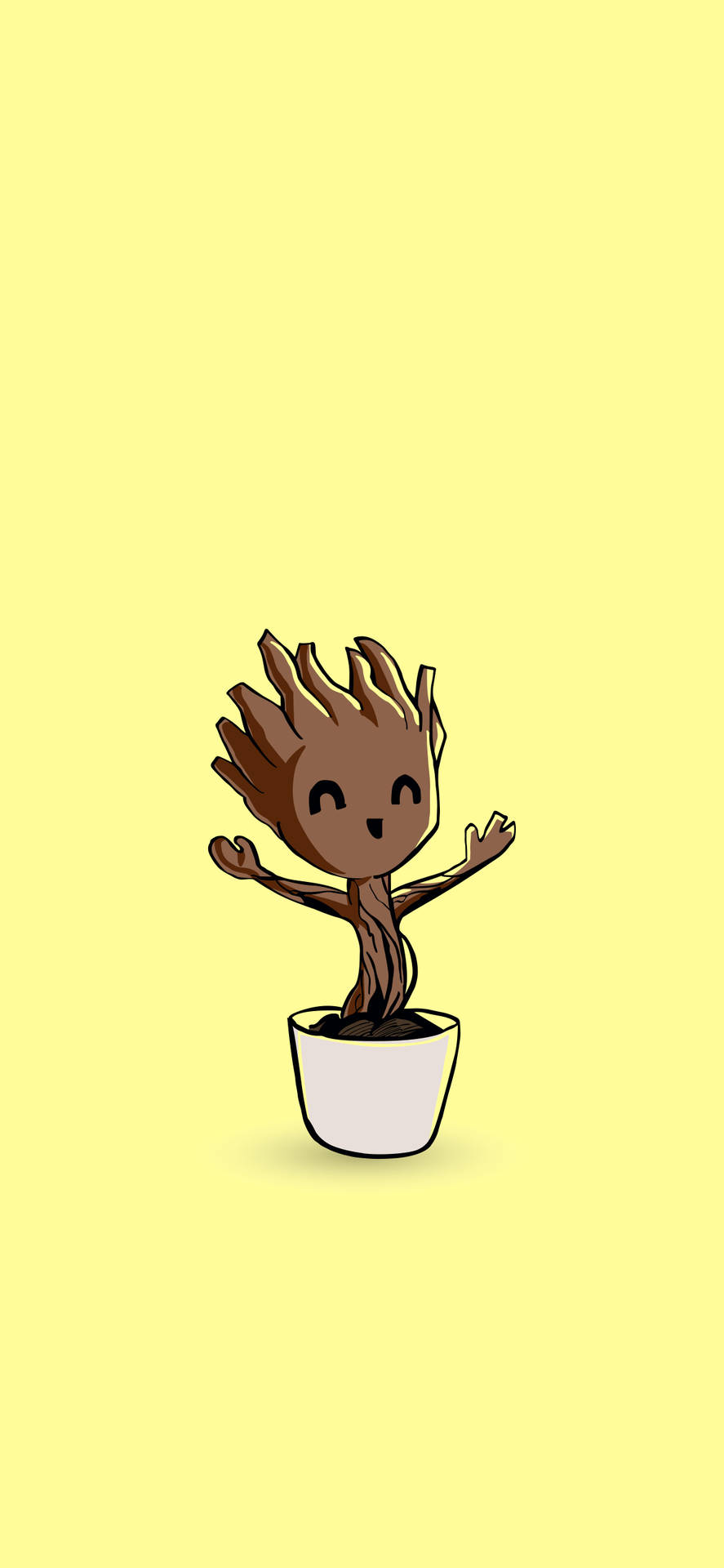 4k Guardians Of The Galaxy Cute Baby Groot Art Background