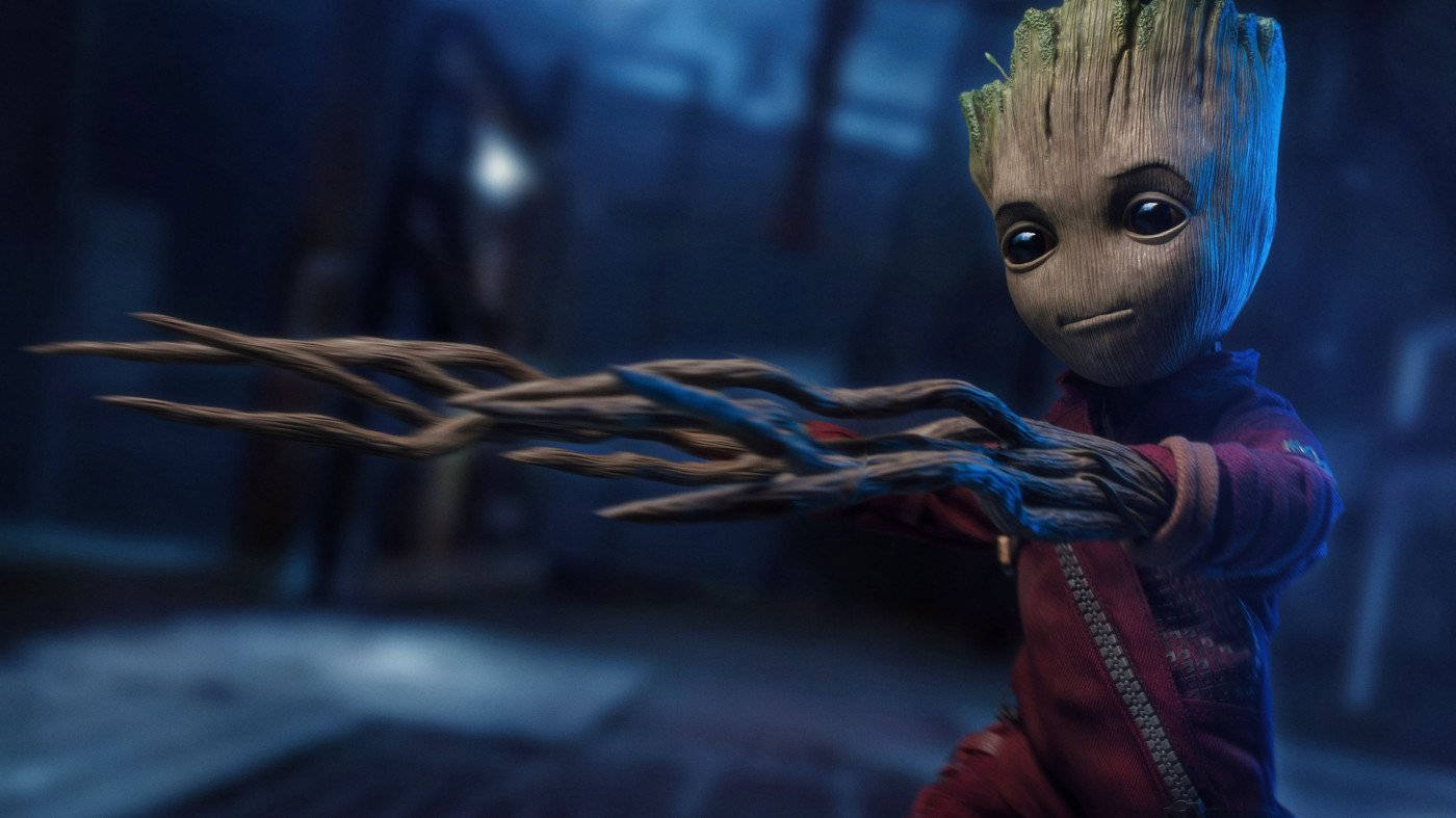 4k Guardians Of The Galaxy Groot 3d Background