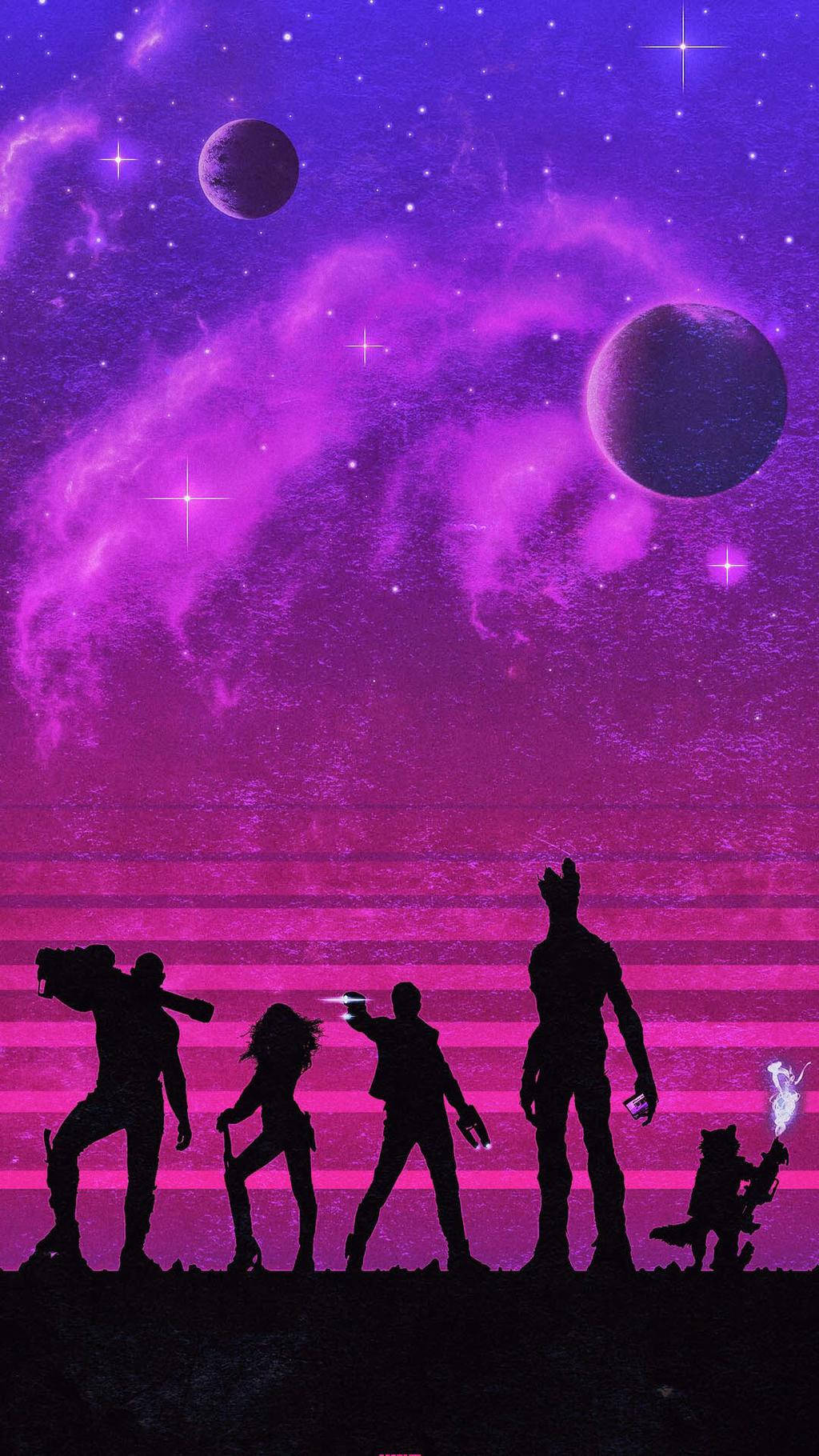 4k Guardians Of The Galaxy Heroes In The Space Background