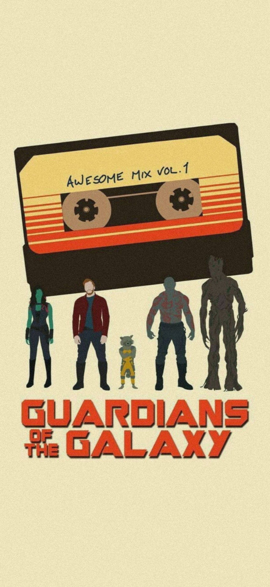 4k Guardians Of The Galaxy Vintage Poster Background