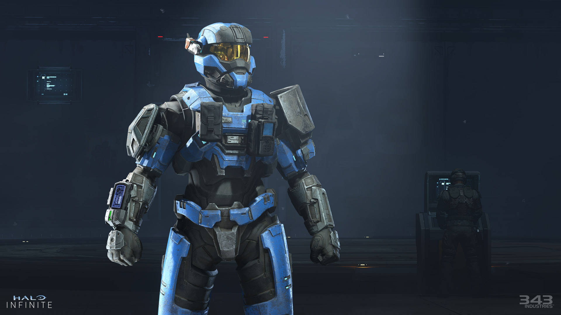 4k Halo Blue Spartan Background