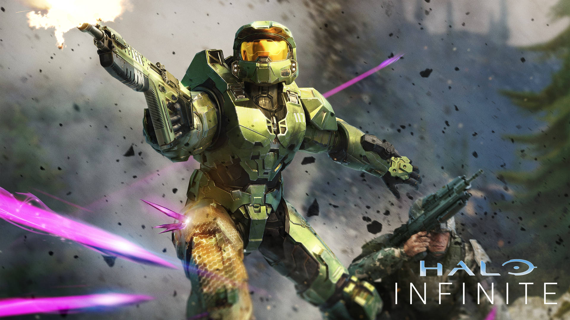 4k Halo Green Spartan Background