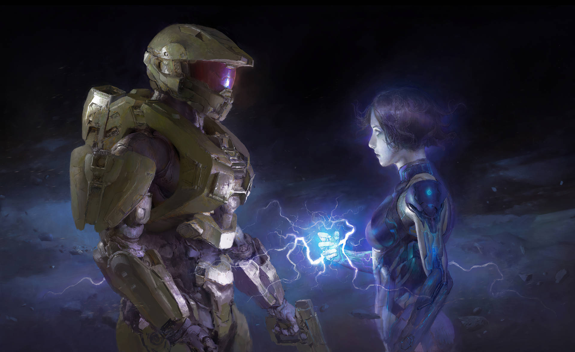 4k Halo Master Chief And Cortana Background