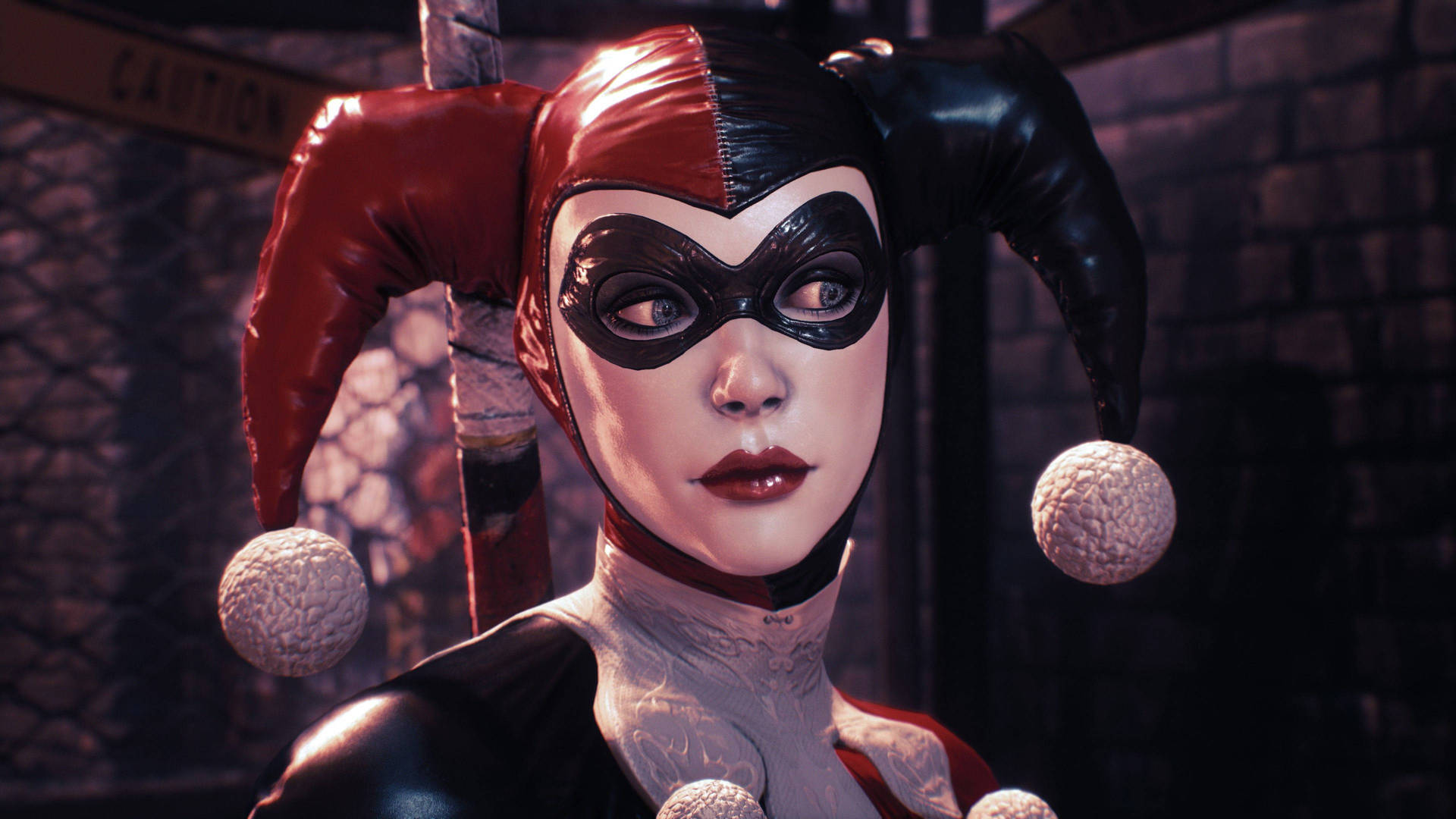 4k Harley Quinn Clown Costume Background