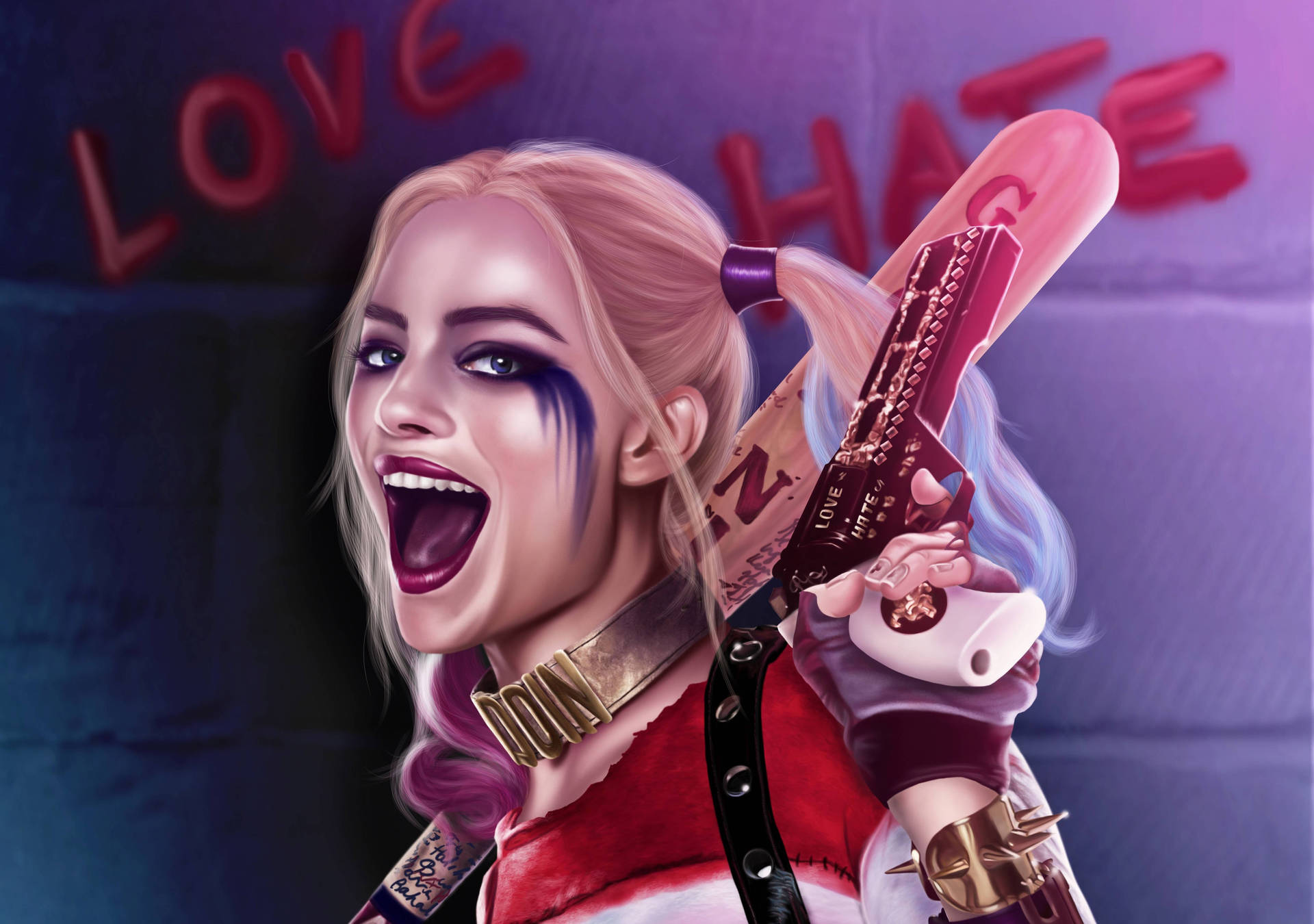 4k Harley Quinn Digital Art Background