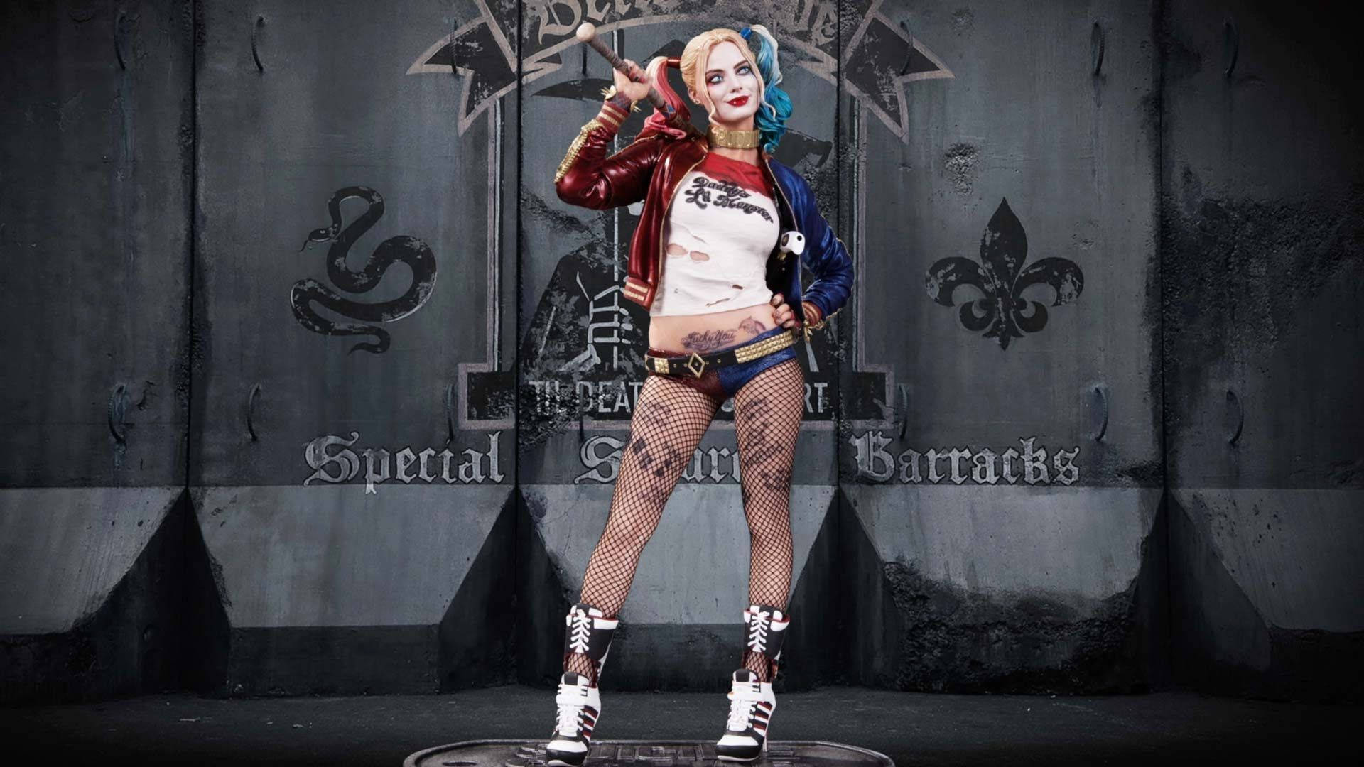 4k Harley Quinn Female Badass Background