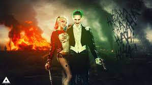 4k Harley Quinn With Joker Background