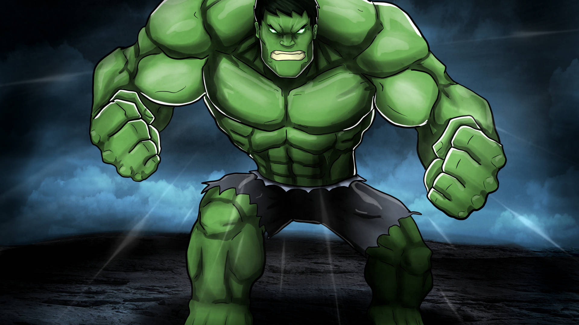 4k Hulk Muscled Comic Drawing