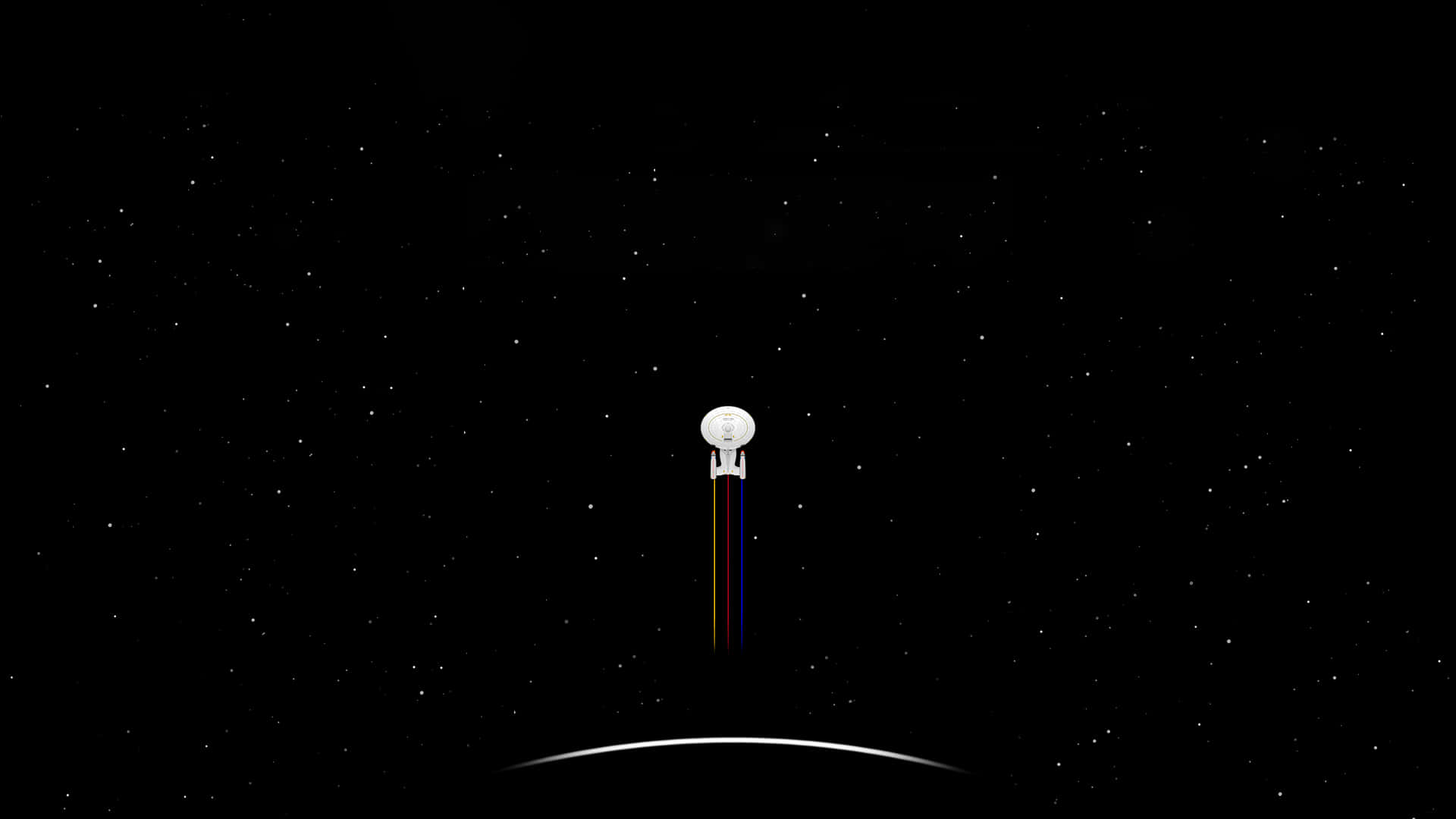 4k Image Of Deep Space Void Lit From Behind By Bright Stars Background