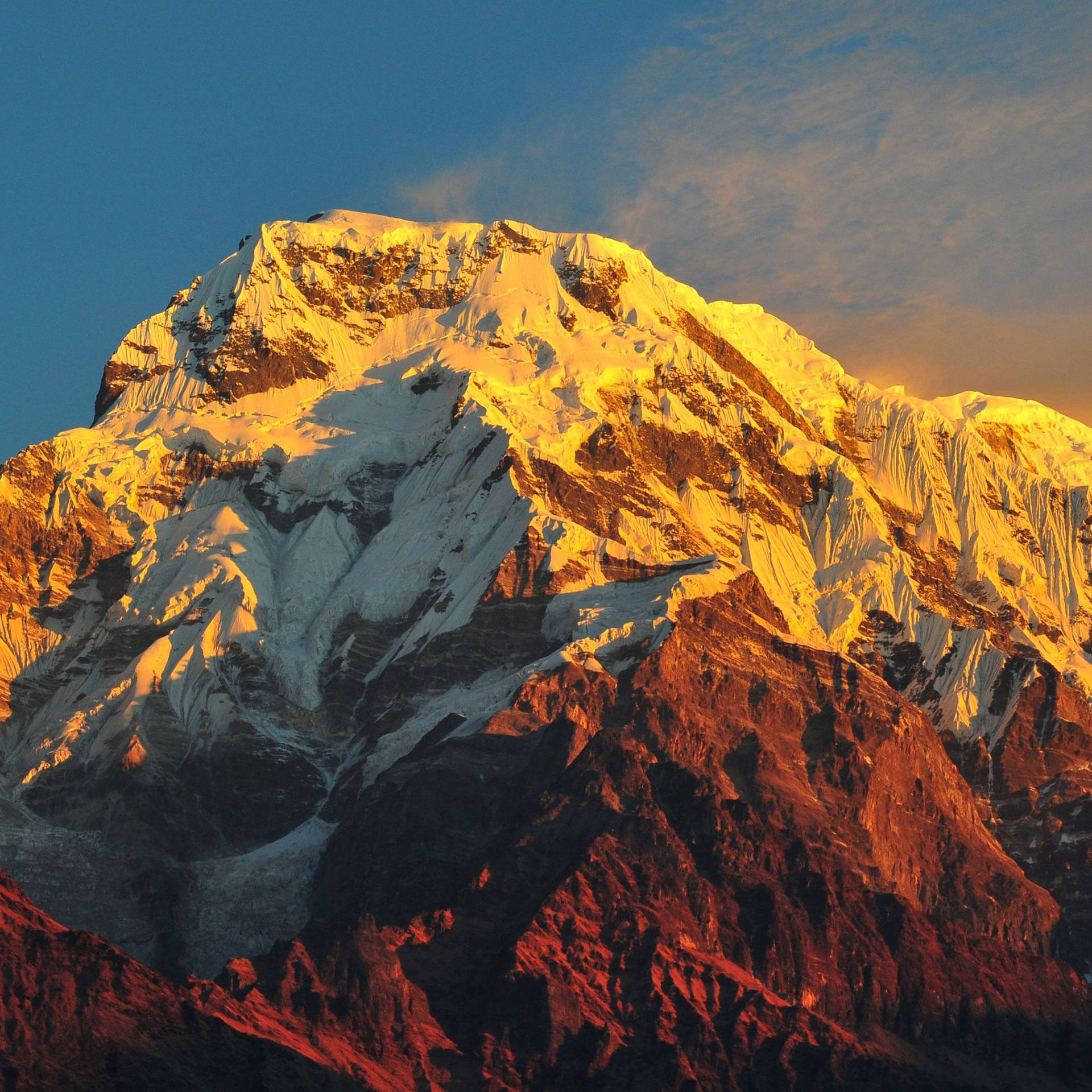 4k Ipad Annapurna Mountain Background
