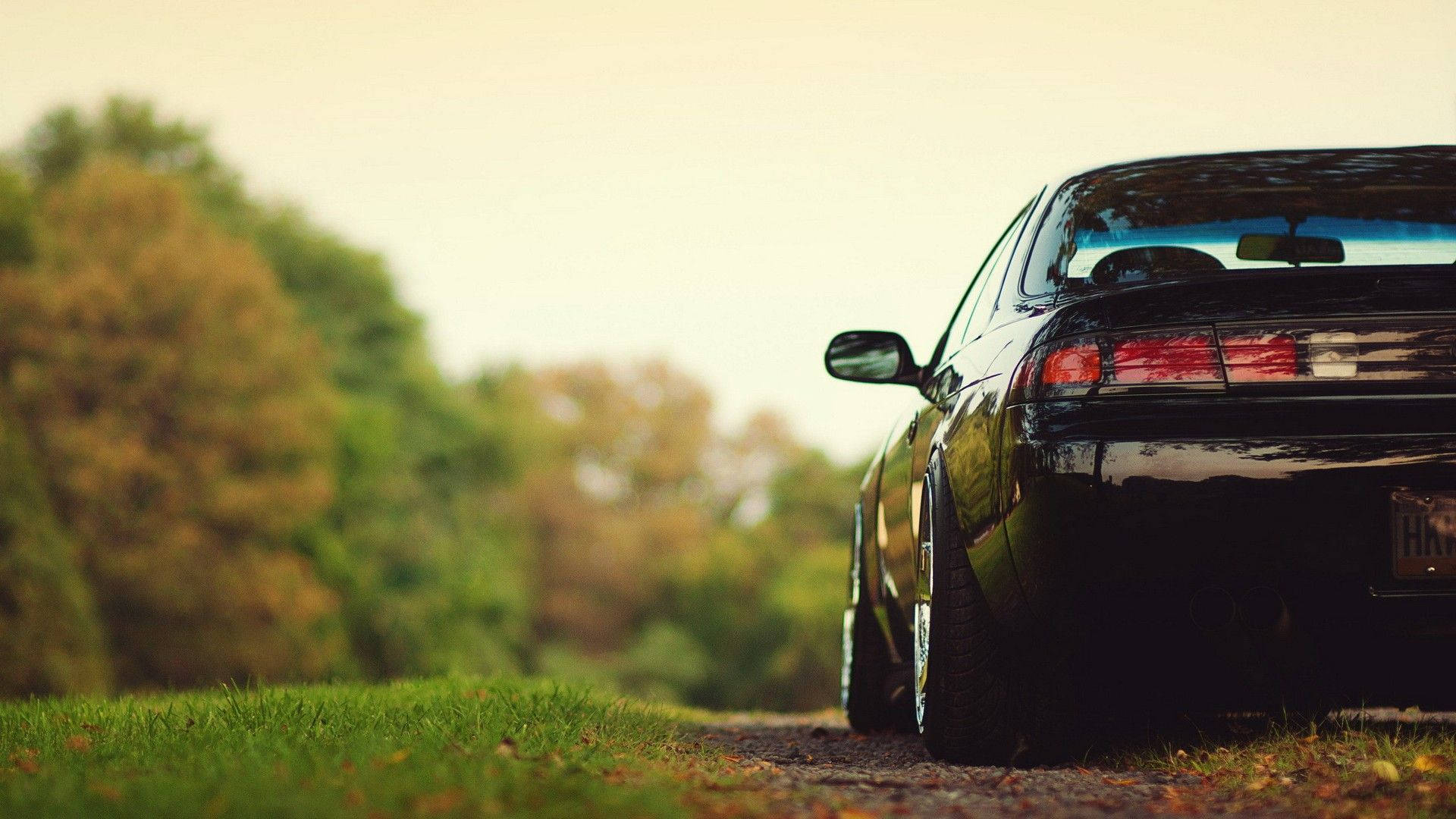 4k Jdm Nissan Silvia On Grassy Field Background