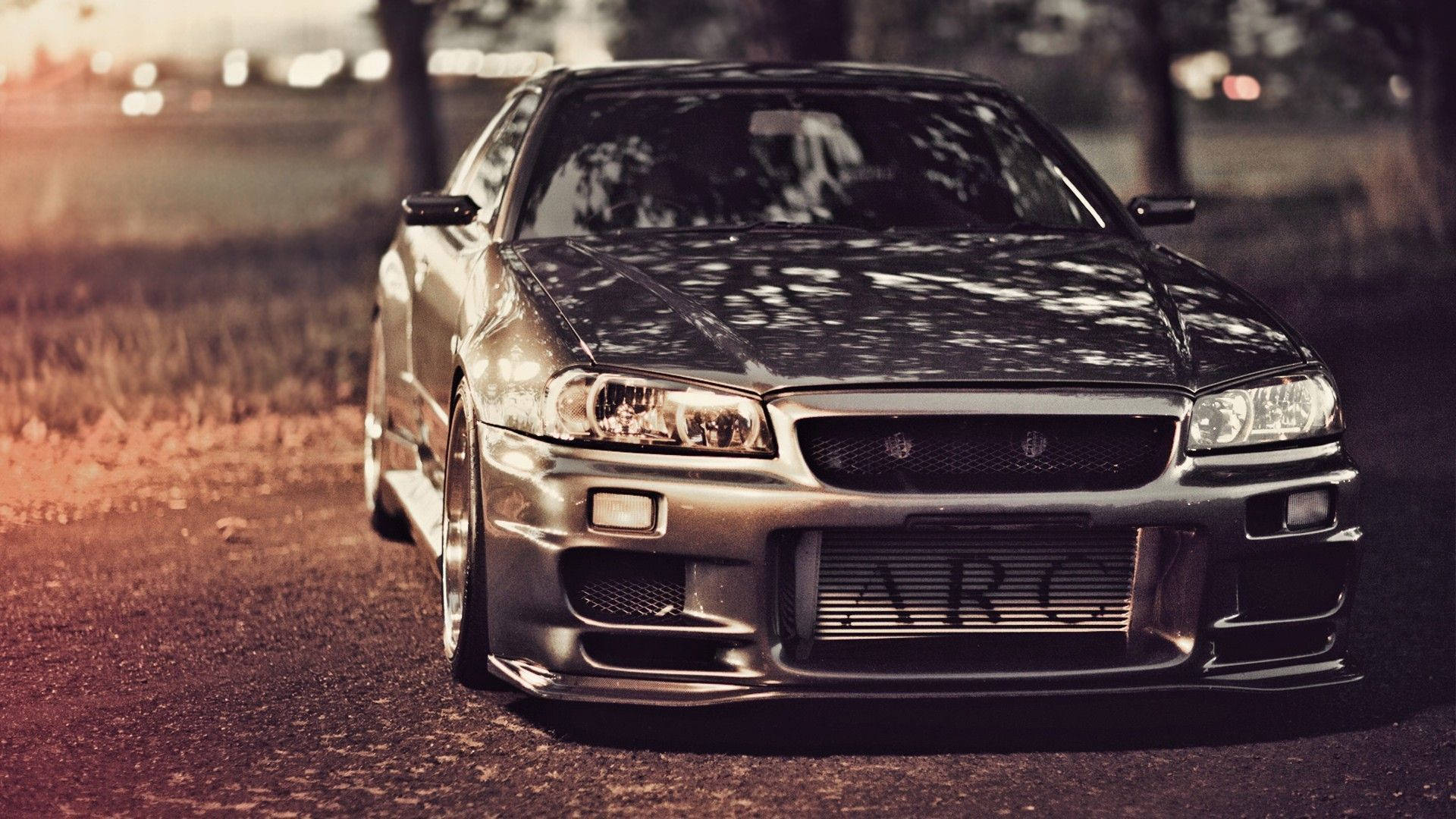 4k Jdm Shiny Nissan Skyline On Dirt Background