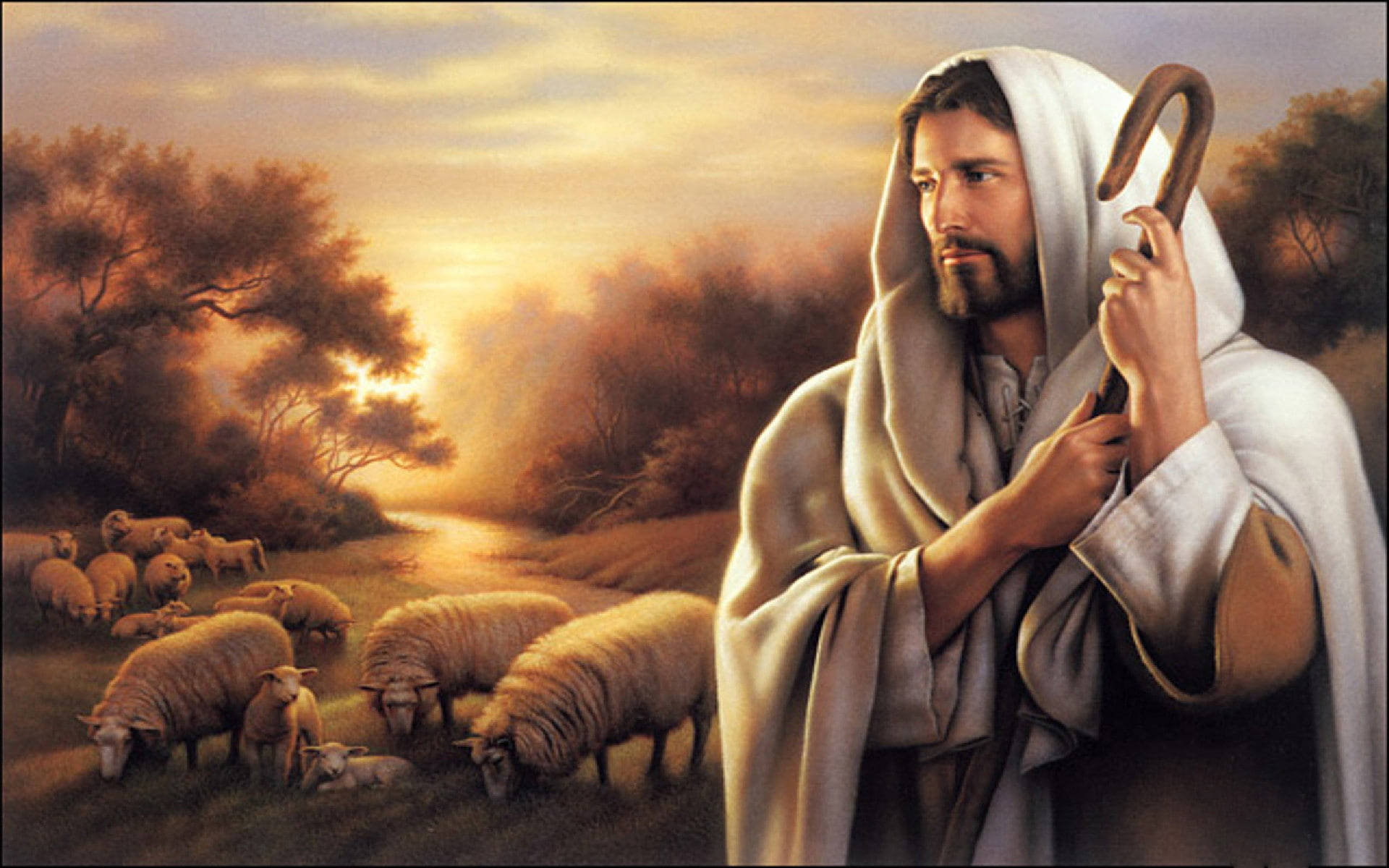 4k Jesus Is My Shepherd Background