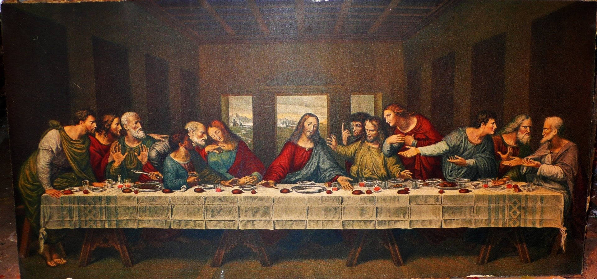4k Jesus Last Supper Background