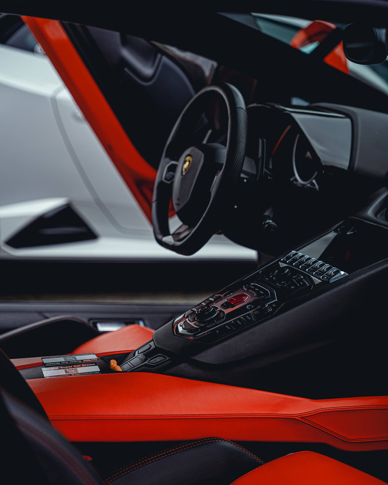 4k Lamborghini Black Steering Wheel