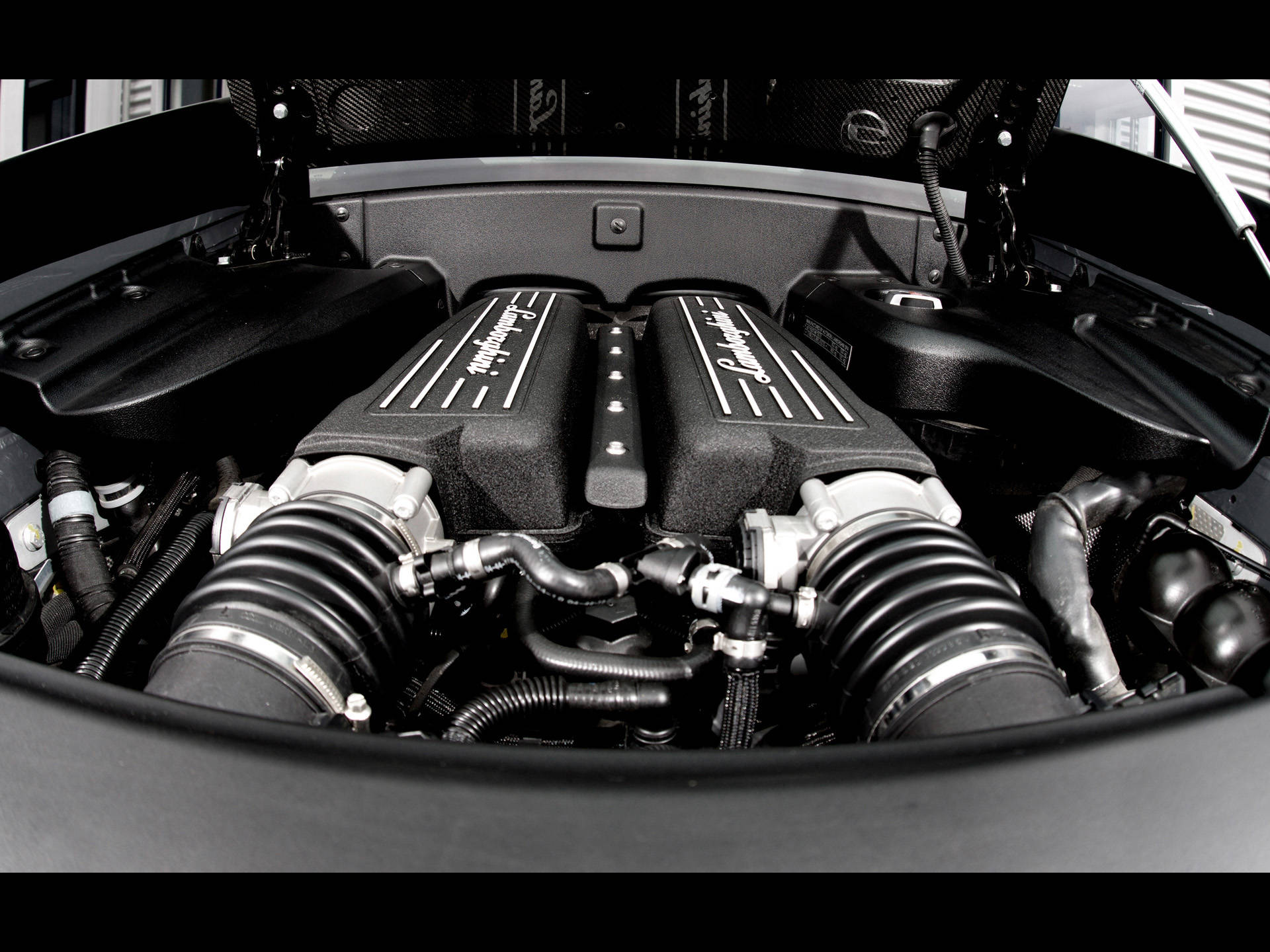 4k Lamborghini Twin Turbo V12 Engine Background