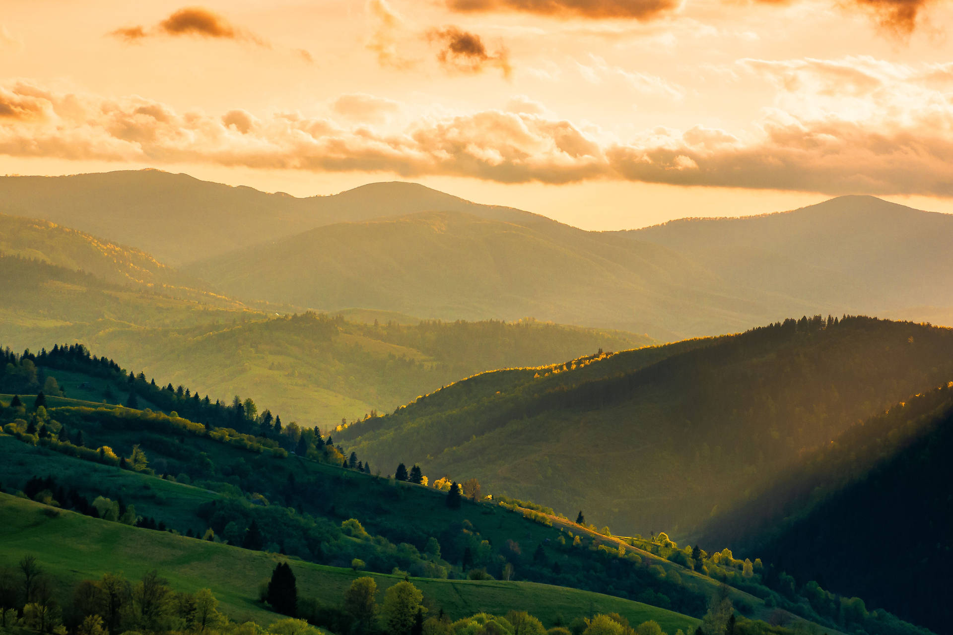 4k Landscape Carpathian Mountains Europe Background