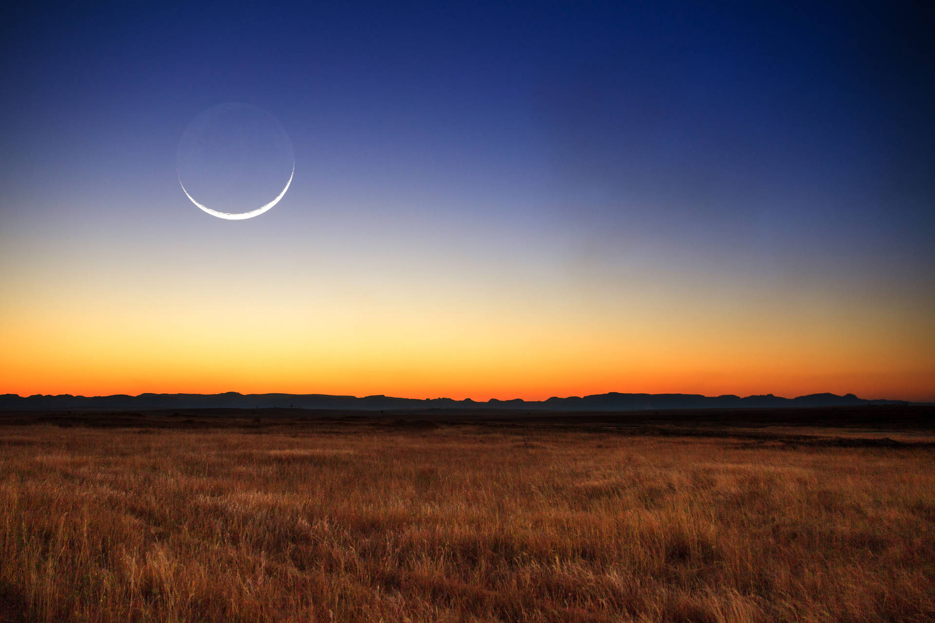 4k Landscape Madagascar Moon Sunset Background