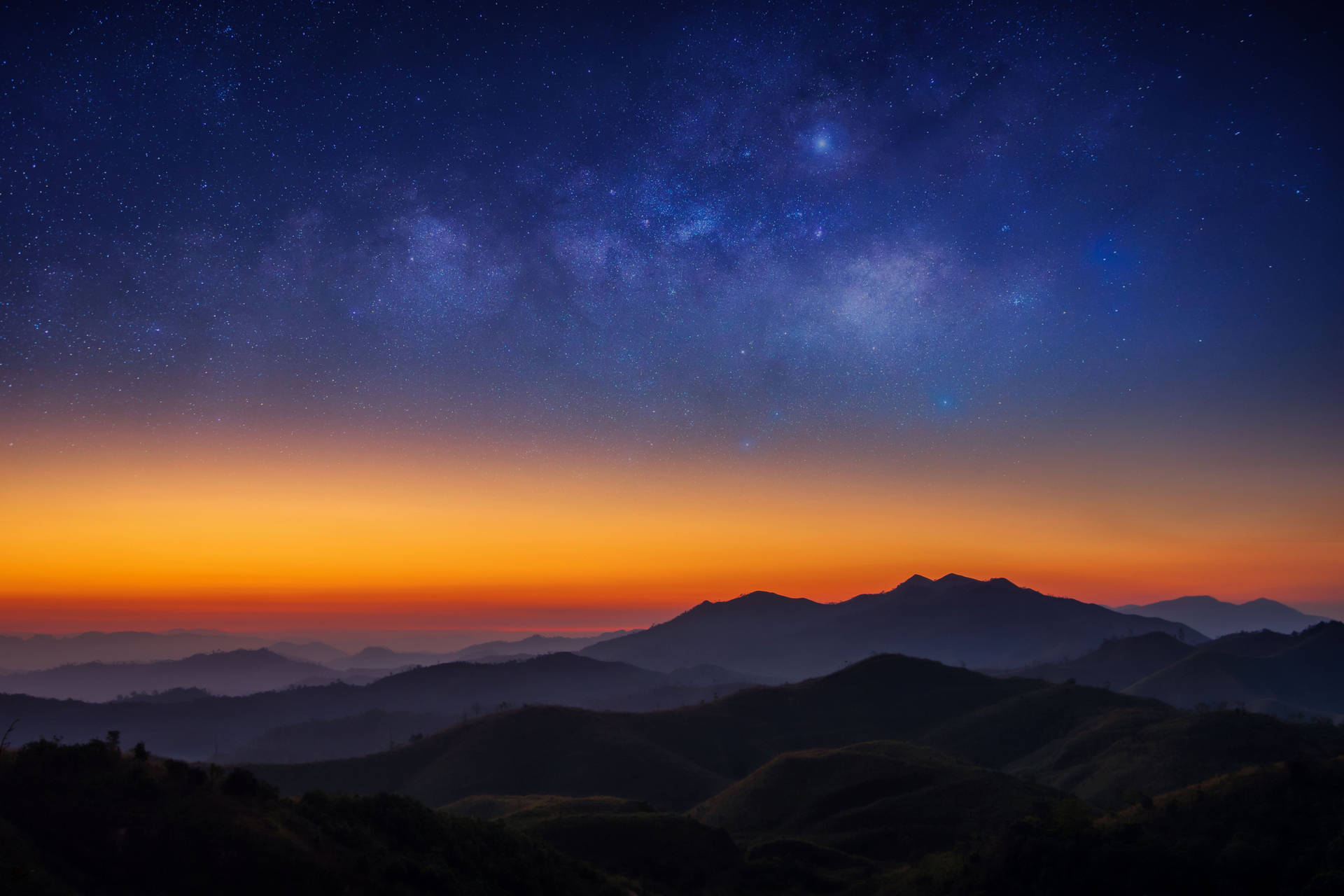 4k Landscape Milky Way Night Sky Background