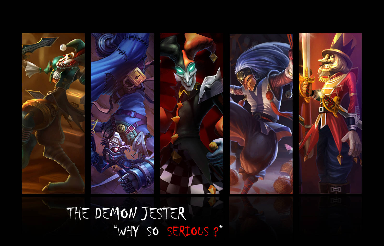 4k League Of Legends Demon Jester Background