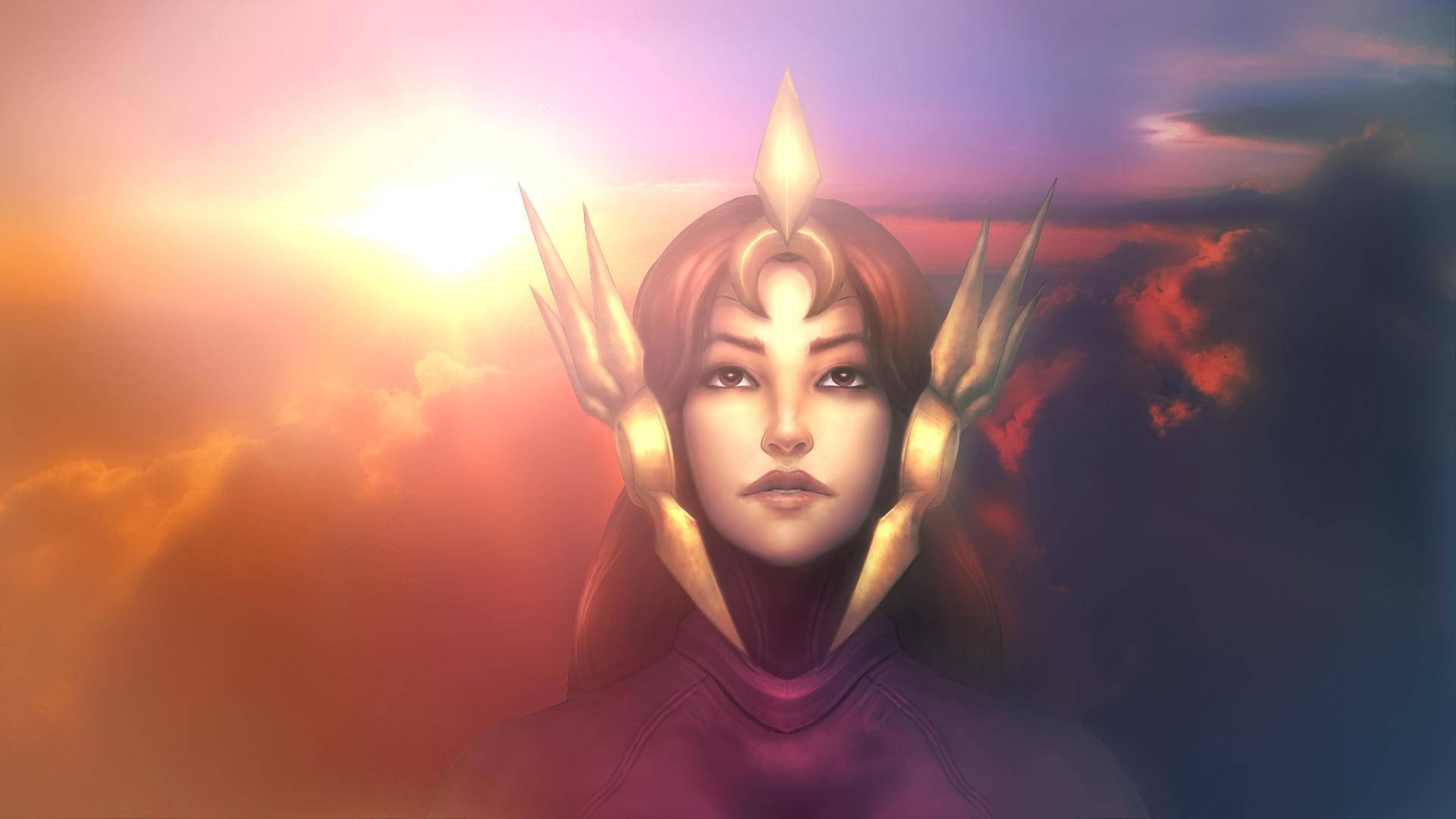 4k League Of Legends Shining Leona Background