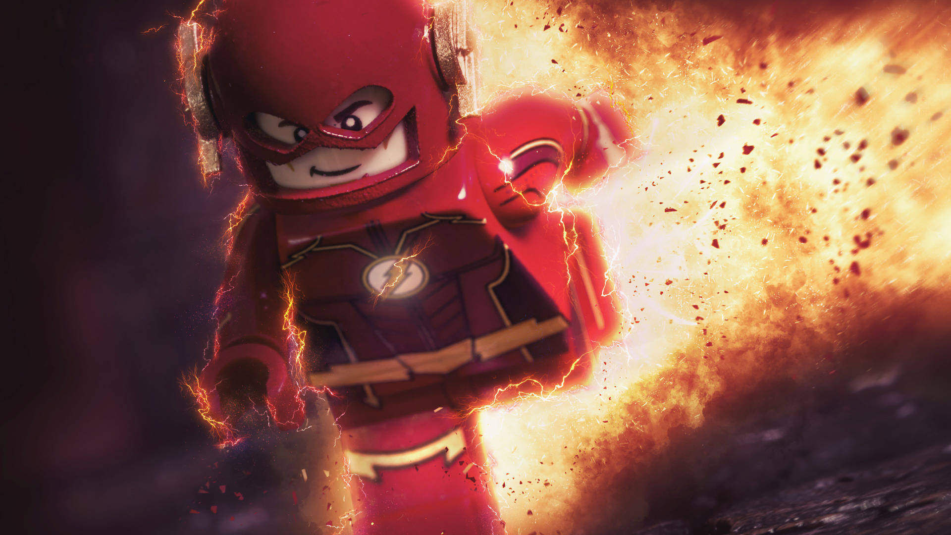 4k Lego The Flash Background