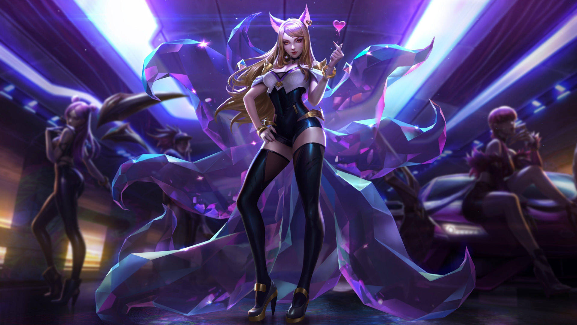 4k Lol K/da Ahri Heart Sign