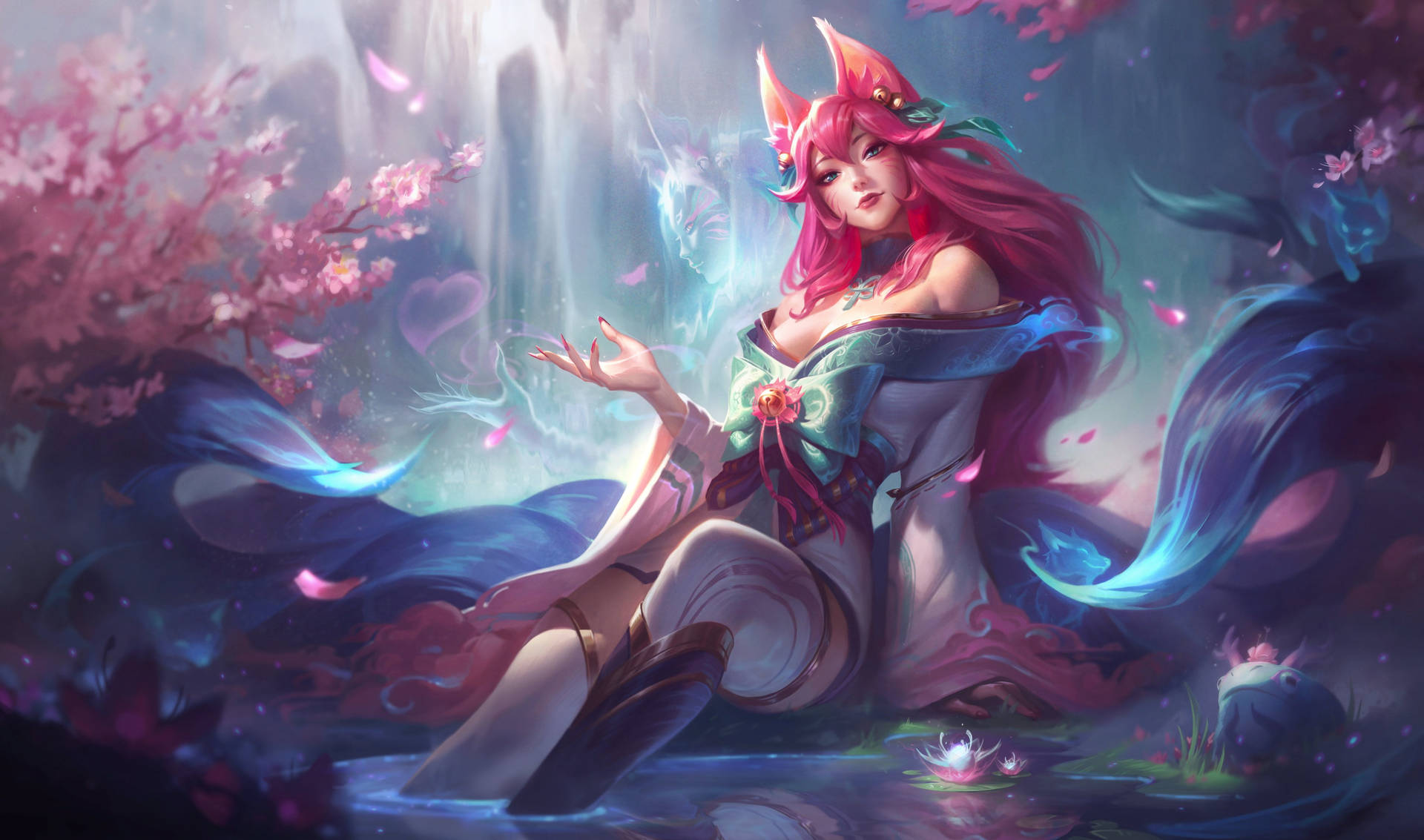 4k Lol Spirit Blossom Ahri Background