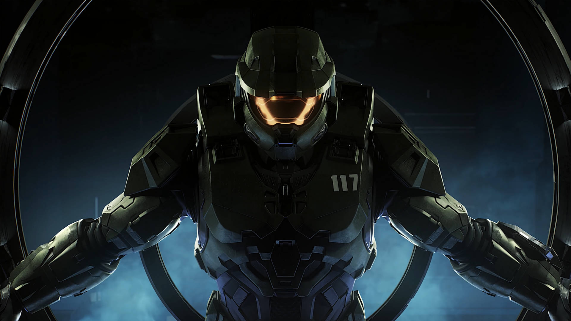 4k Master Chief Arms Spread Out Background