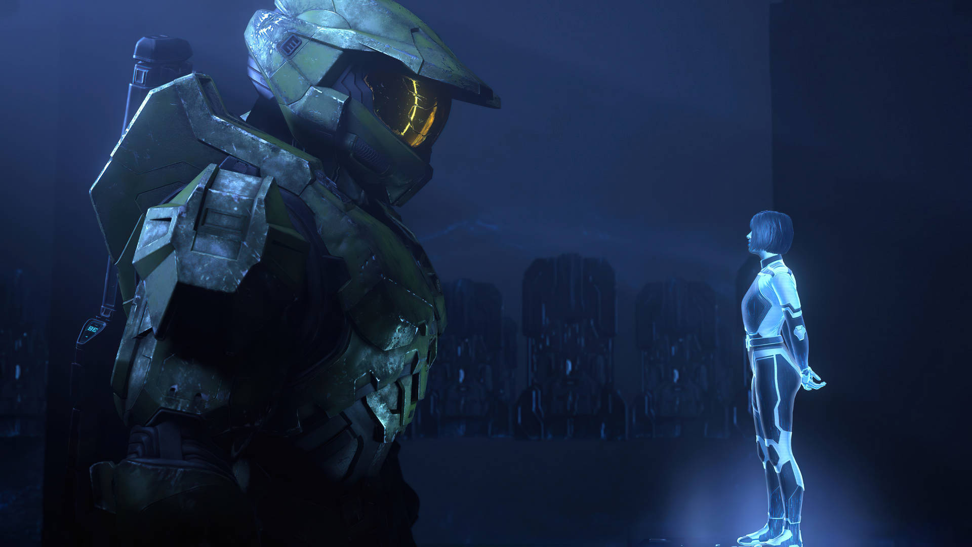 4k Master Chief Facing Cortana