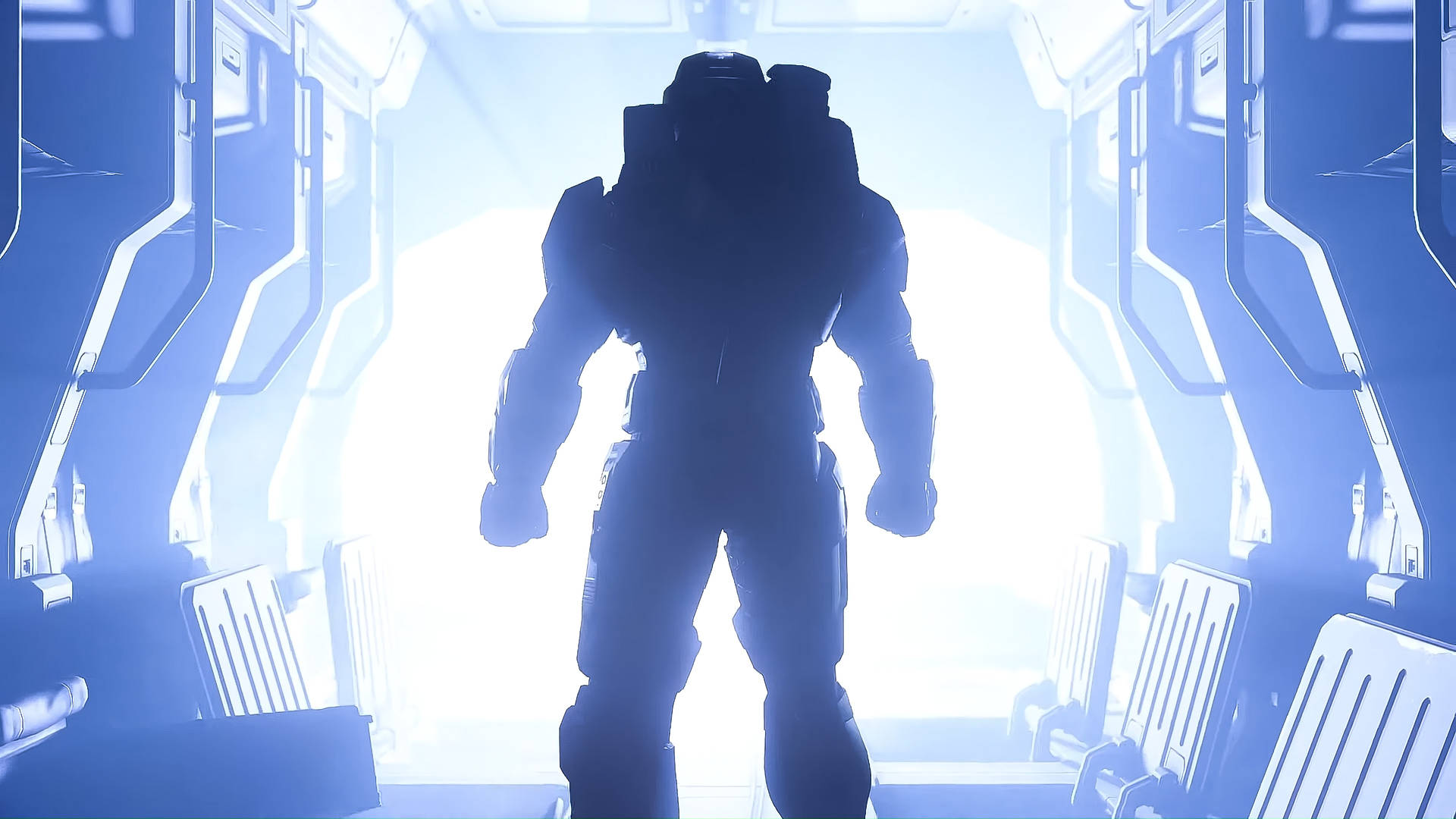 4k Master Chief Silhouette Background