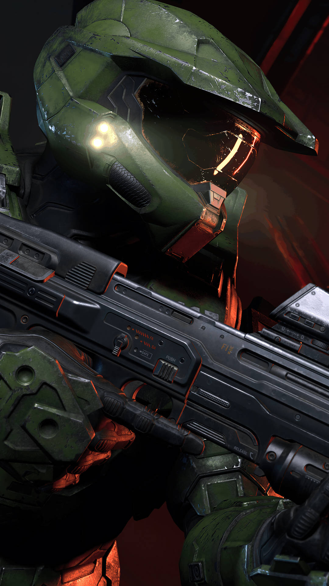 4k Master Chief With A Weapon Background