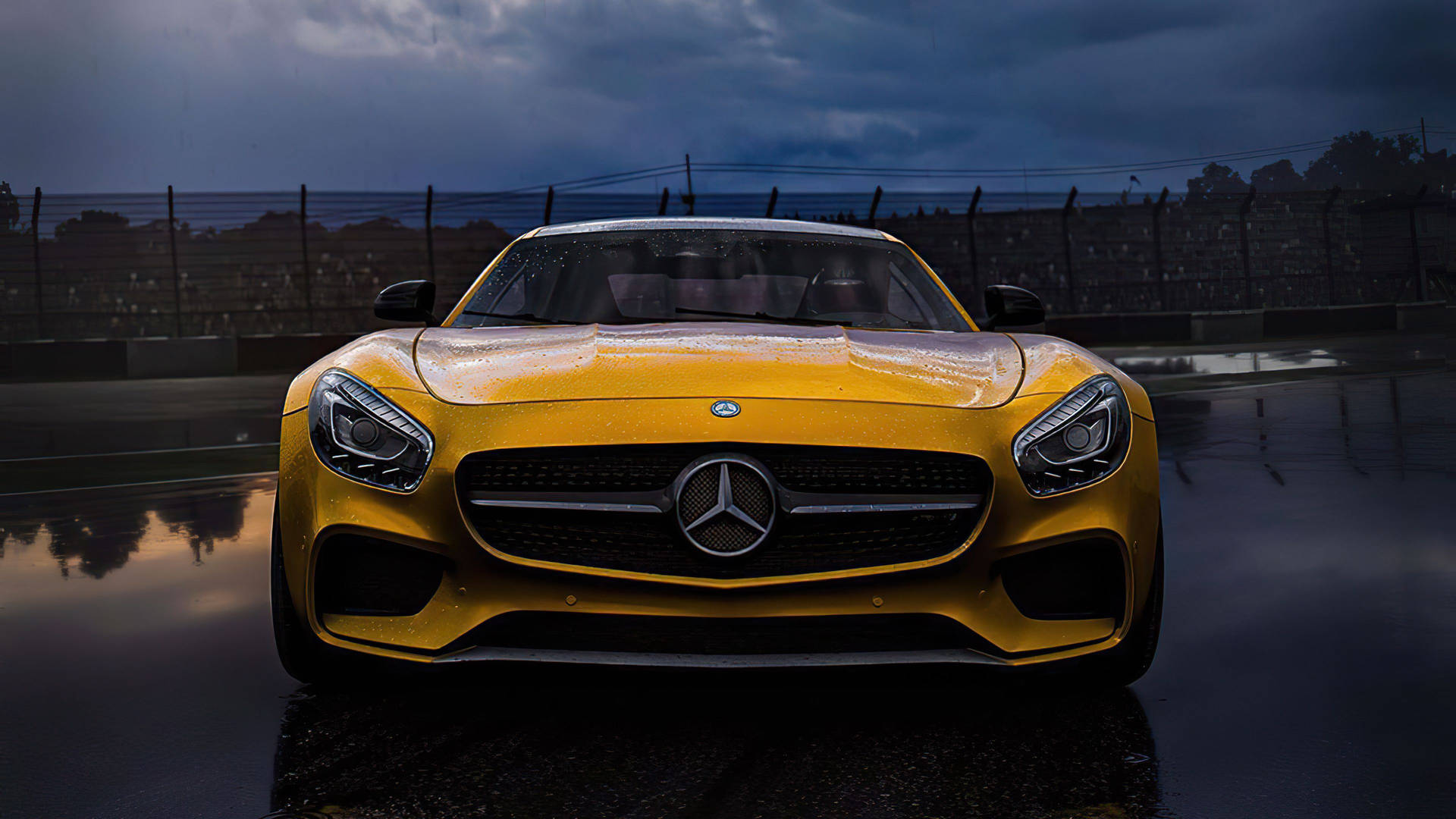 4k Mercedes Stunning Yellow Background