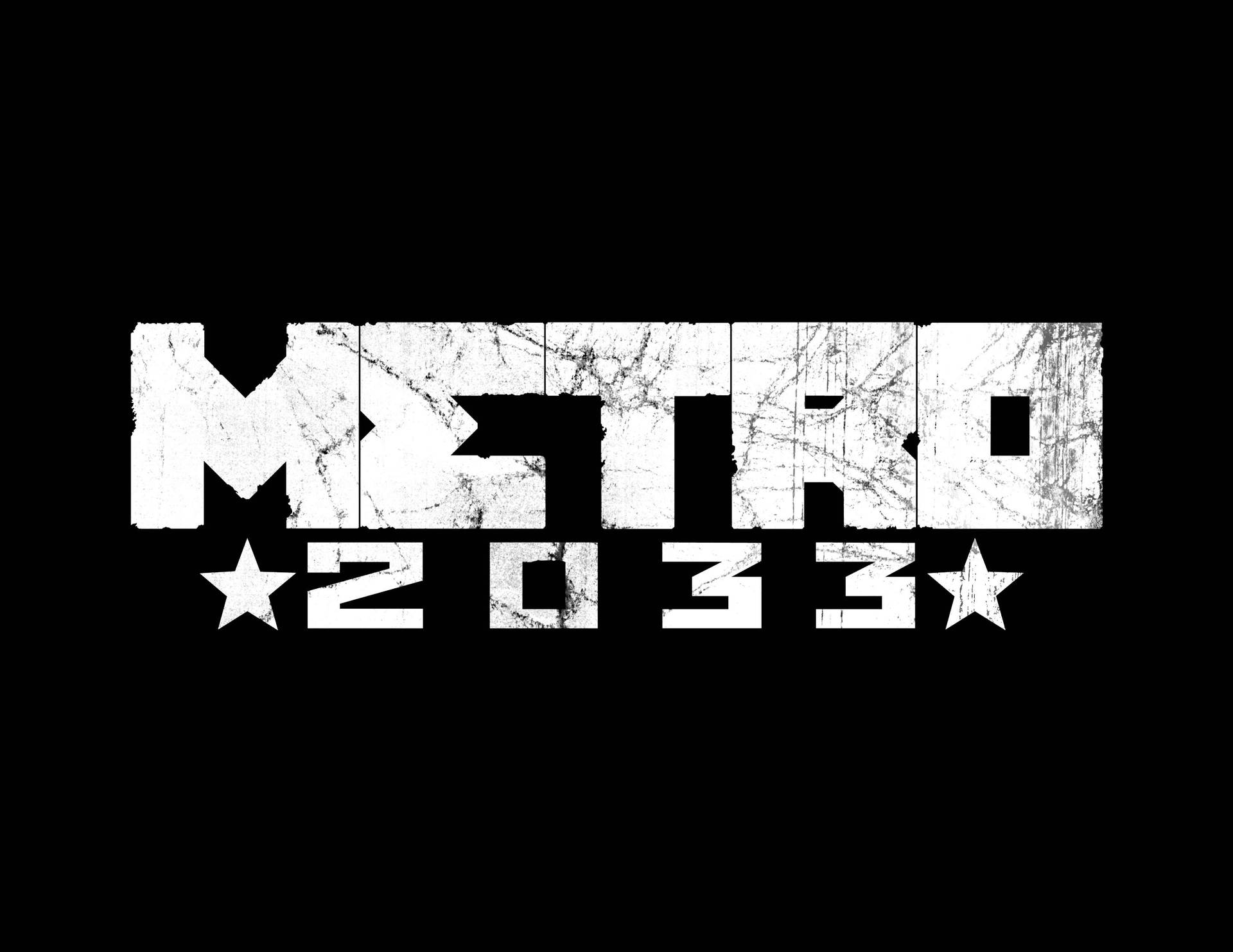 4k Metro 2033 Logo On Black