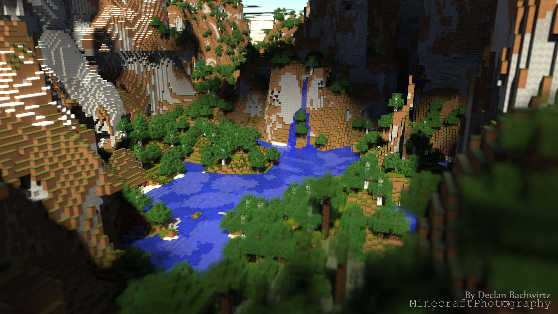 4k Minecraft Brick Hidden Paradise Background