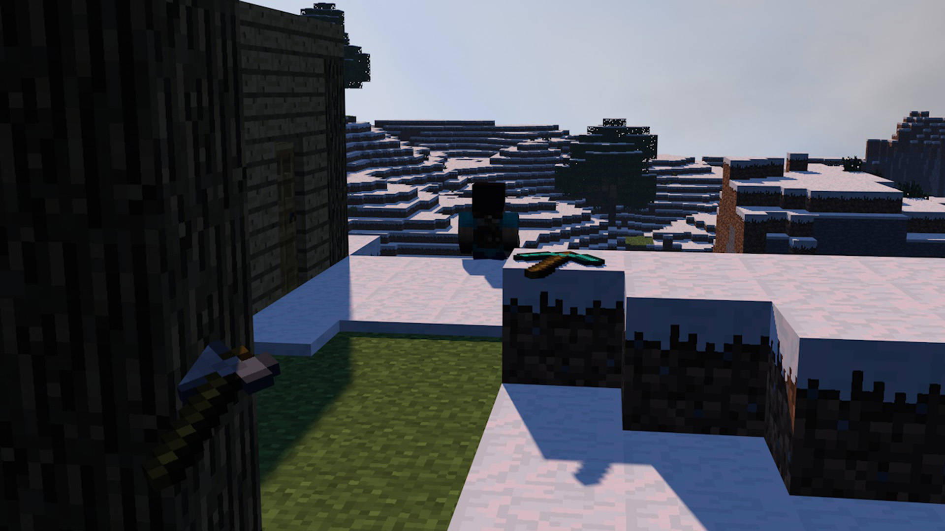 4k Minecraft Brick Hills Background