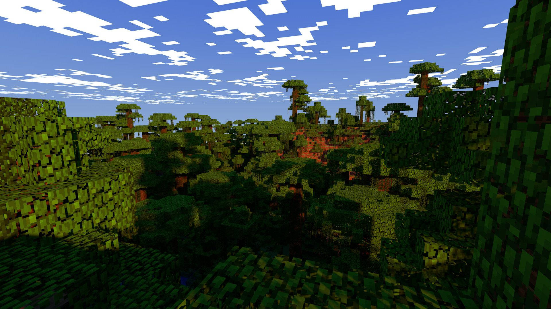 4k Minecraft Forest Landscape Background